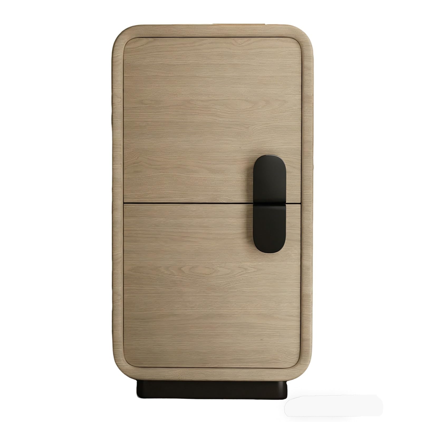 SXZenSpace Modern Nightstand with 2 Drawer Wood Bedside Table Narrow Night Stands for Bedroom Study Toilet(Beige,40x40x50cm)