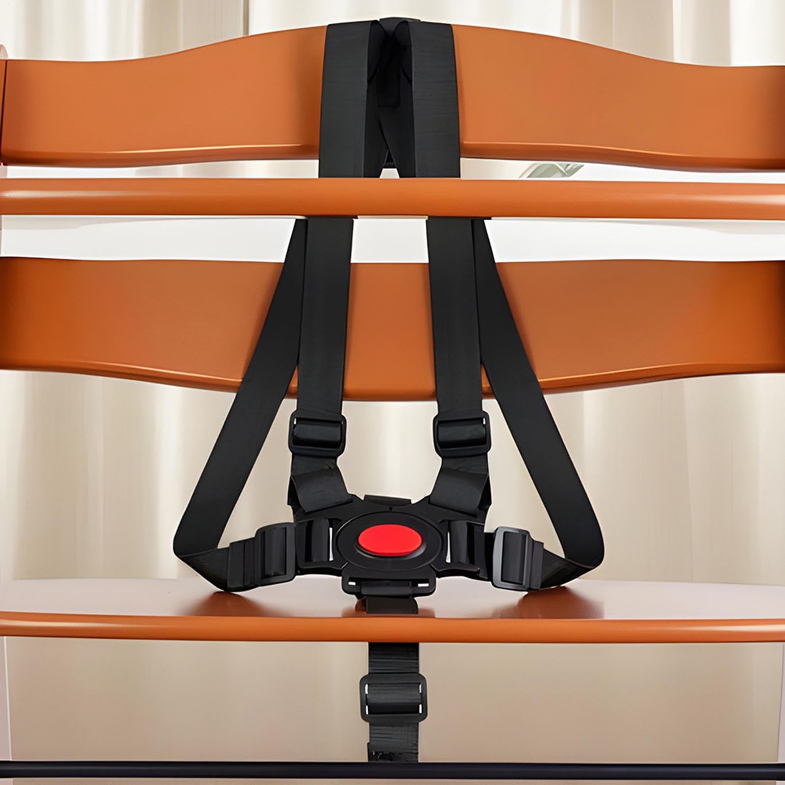 Arnés de la silla alta de 5 puntos, silla alta del bebé 5 puntos Arnés, Cinturón de seguridad anti-Slip para niños pequeños, Silla alta ajustable Cinturón de protección del asiento del arnés de