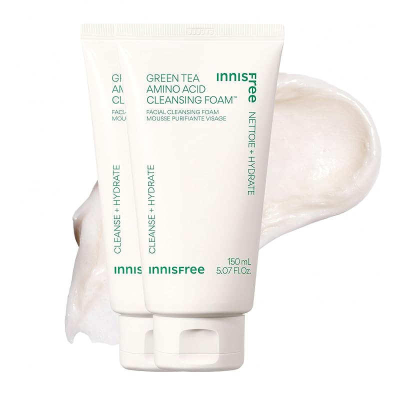 Espuma de Limpeza Facial innisfree Green Tea com Amino Acid Complex