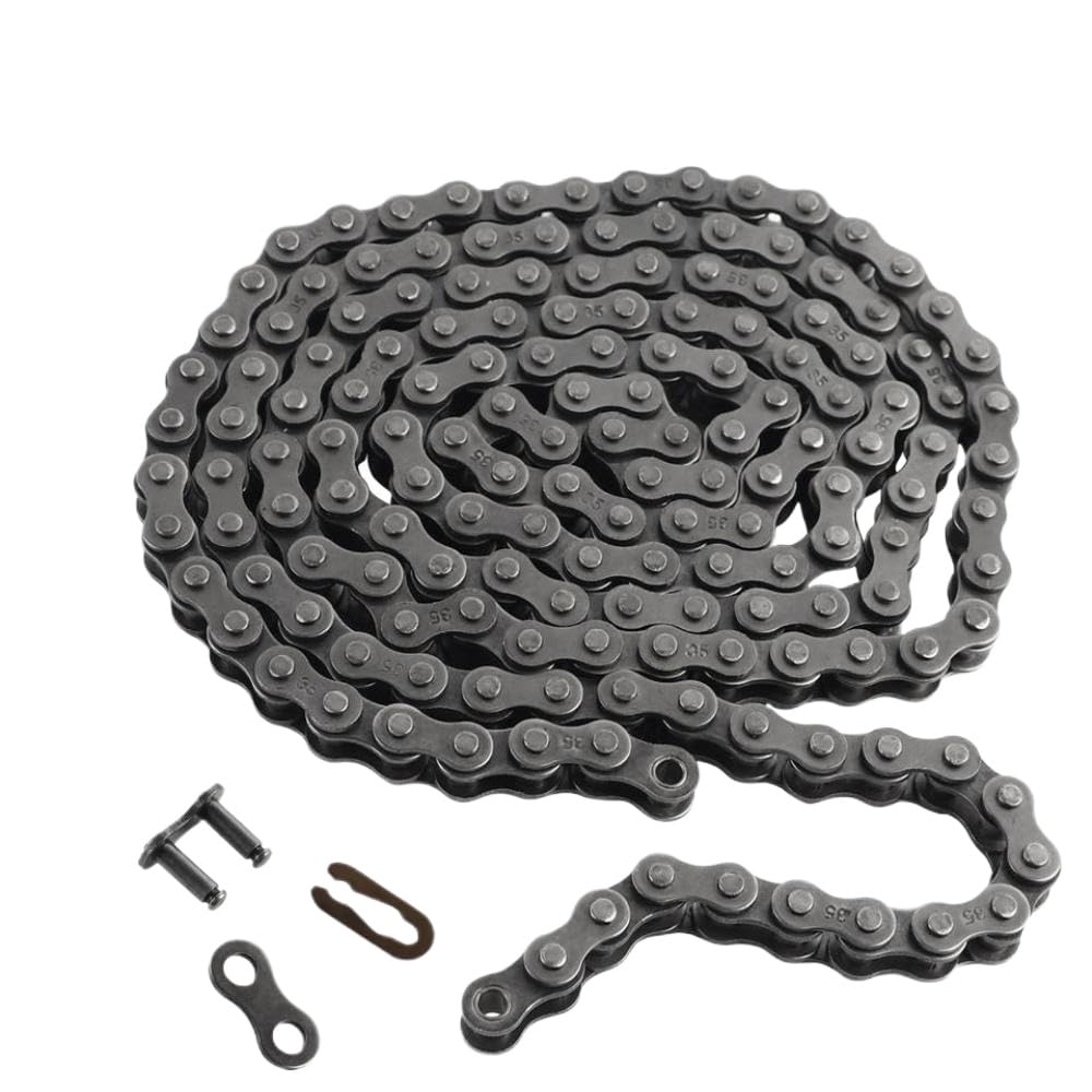 Universal Compatible #35 Drive Chain Roller Chain 5 Feet 160 Links Motorized Bike Chain for Bicycles Bikes Motorcycles