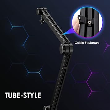 Youshares Blue Yeti Mic Stand with Pop Filter - Premium Mic Arm, Heavy Duty Boom Arm with Cable Management, 3/8 to 5/8 Adapter