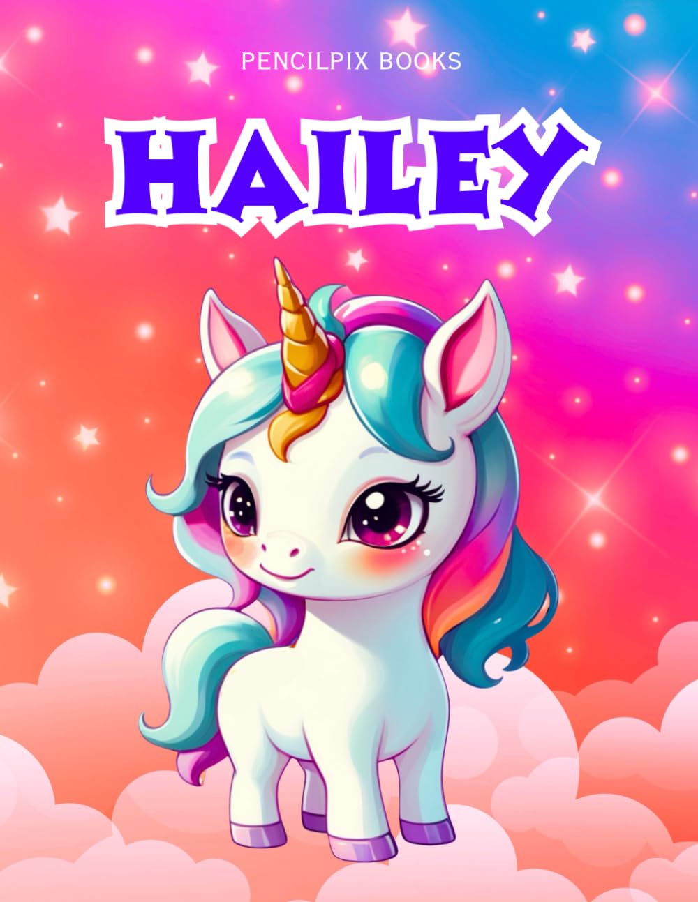 Hailey: Personalized Unicorn Coloring Book for Girls Ages 4-8 | Custom Gift for Kids Who Love Unicorns: Fun Activity Book with Hailey's Name on Every