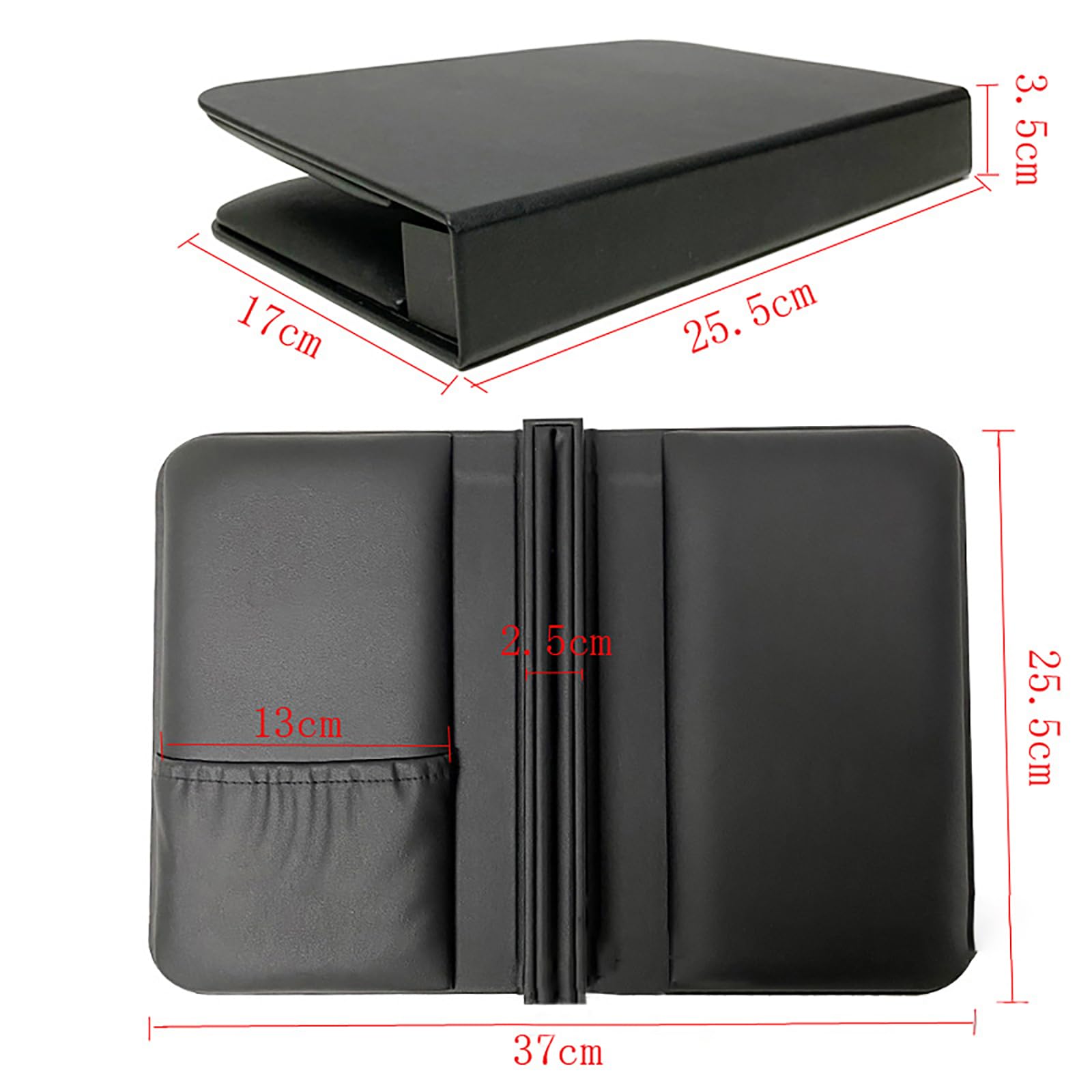 Tragbares Schmucketui aus PU Leder für Uhrenknöpfe, Black L