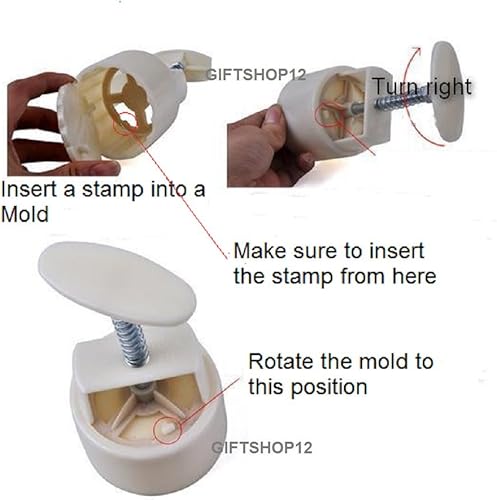 Miniatura 2 de molde para pastel de luna, molde cortador de galletita redonda blanca tradicional, 125 gramos