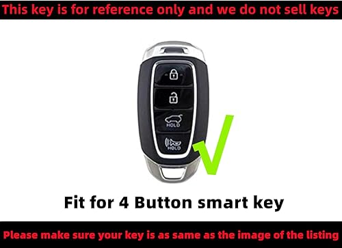 Miniatura 3 de Funda para llavero de TPU compatible con Hyundai Accent Azera Elantra GT Kona Veloster Veloster N 95440G80004X 2017-2021 (no para llaves con botones