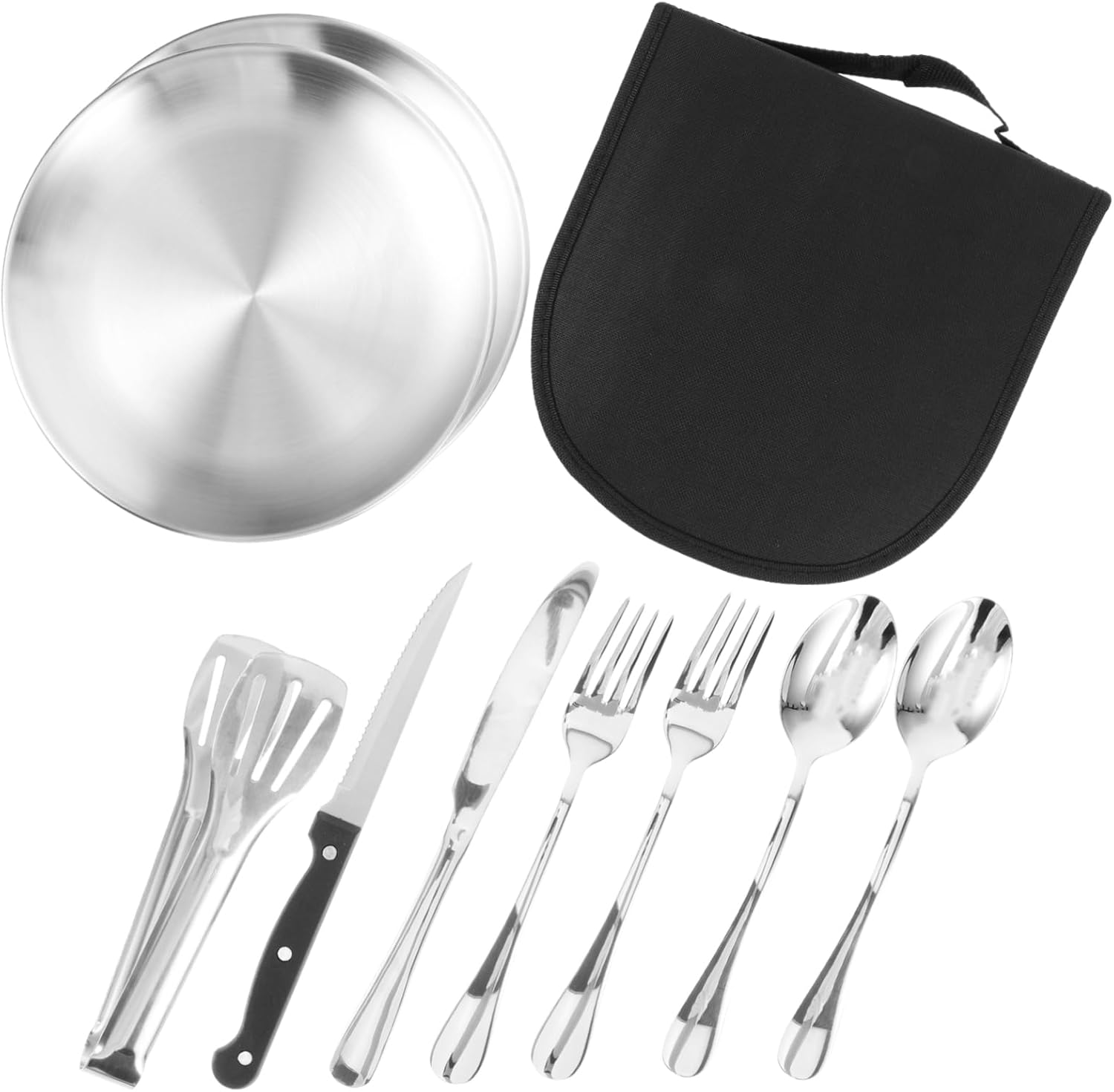 Modern Silverware Set Camping Cutlery Kit Portable Tableware Set Organizer Case for Rv Picnic Fishing Camping