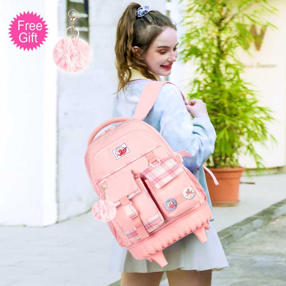 AGSDON Rolling Backpack for Girls, 21