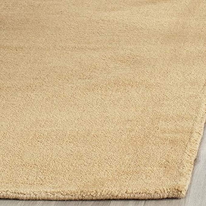 Image of Classical Look Plain Handmade Carpet with Super Soft & Pure Woolen Carpet for Your BEDROOMS & Living Room with 1 INCH Pile Height 3 X 6 FEET (90x180 CM)