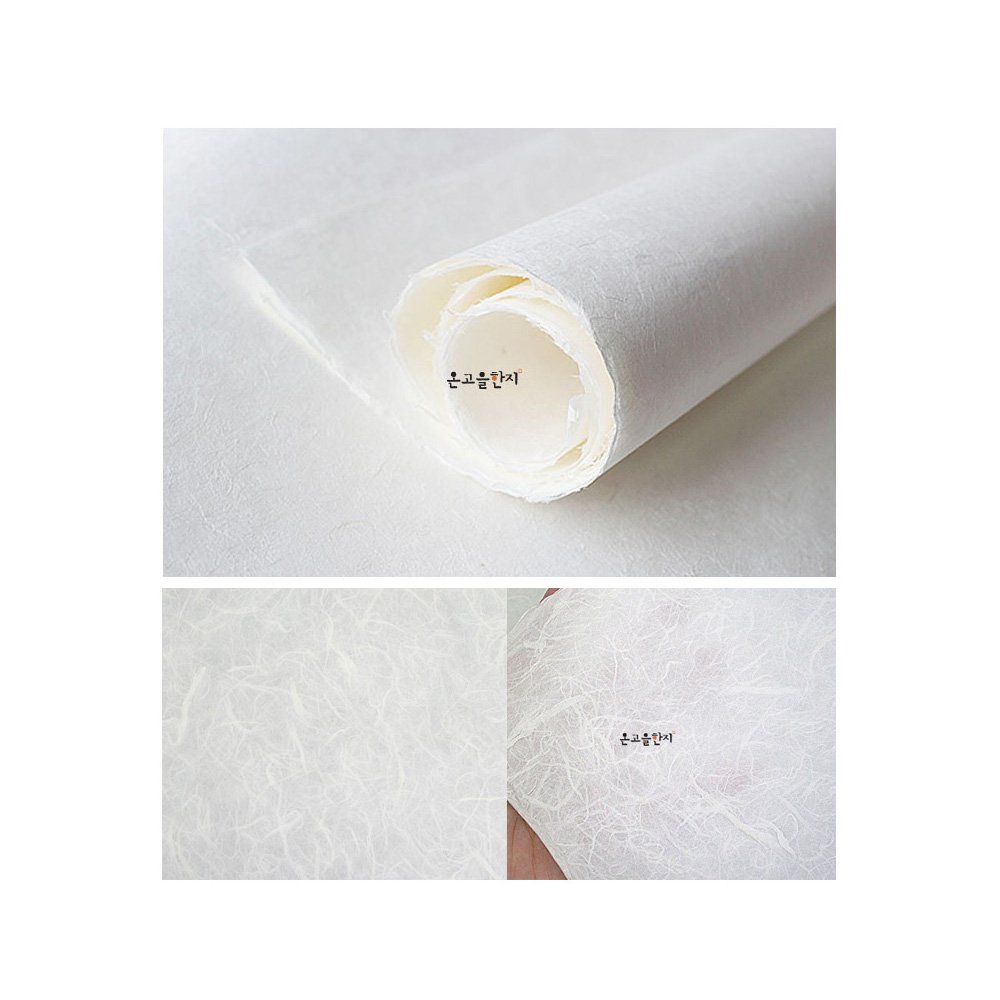 Naraon stylos [3 pcs] coréen traditionnel papier mûrier stylos faite à la main Fibre naturelle Texture blanc double couche, blanc, 29.9" X 57.1" Double-Layer