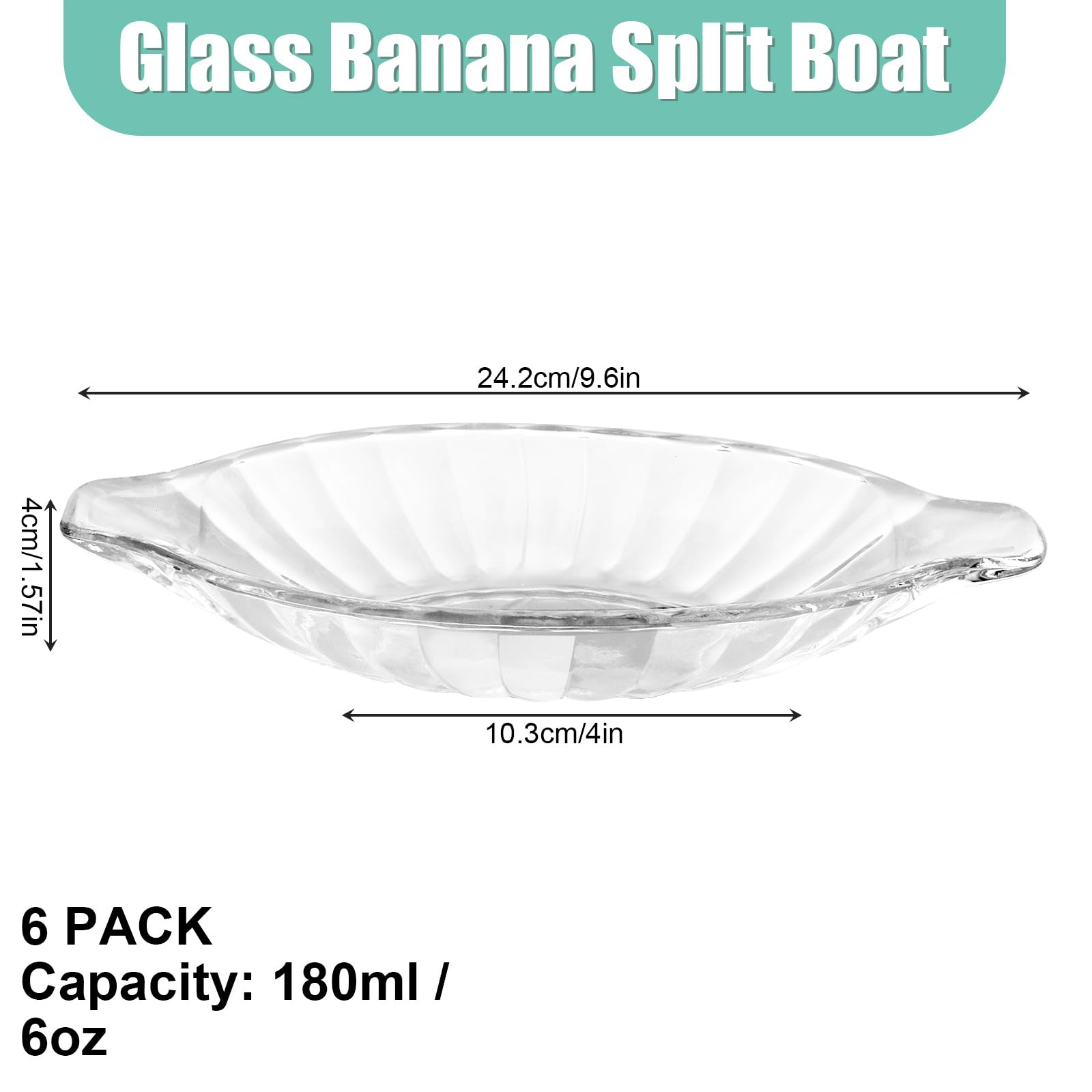 Lot de 6 coupelles en verre de 180 ml | Petits bols à dessert transparents pour fruits, yaourts, brownies, collations
