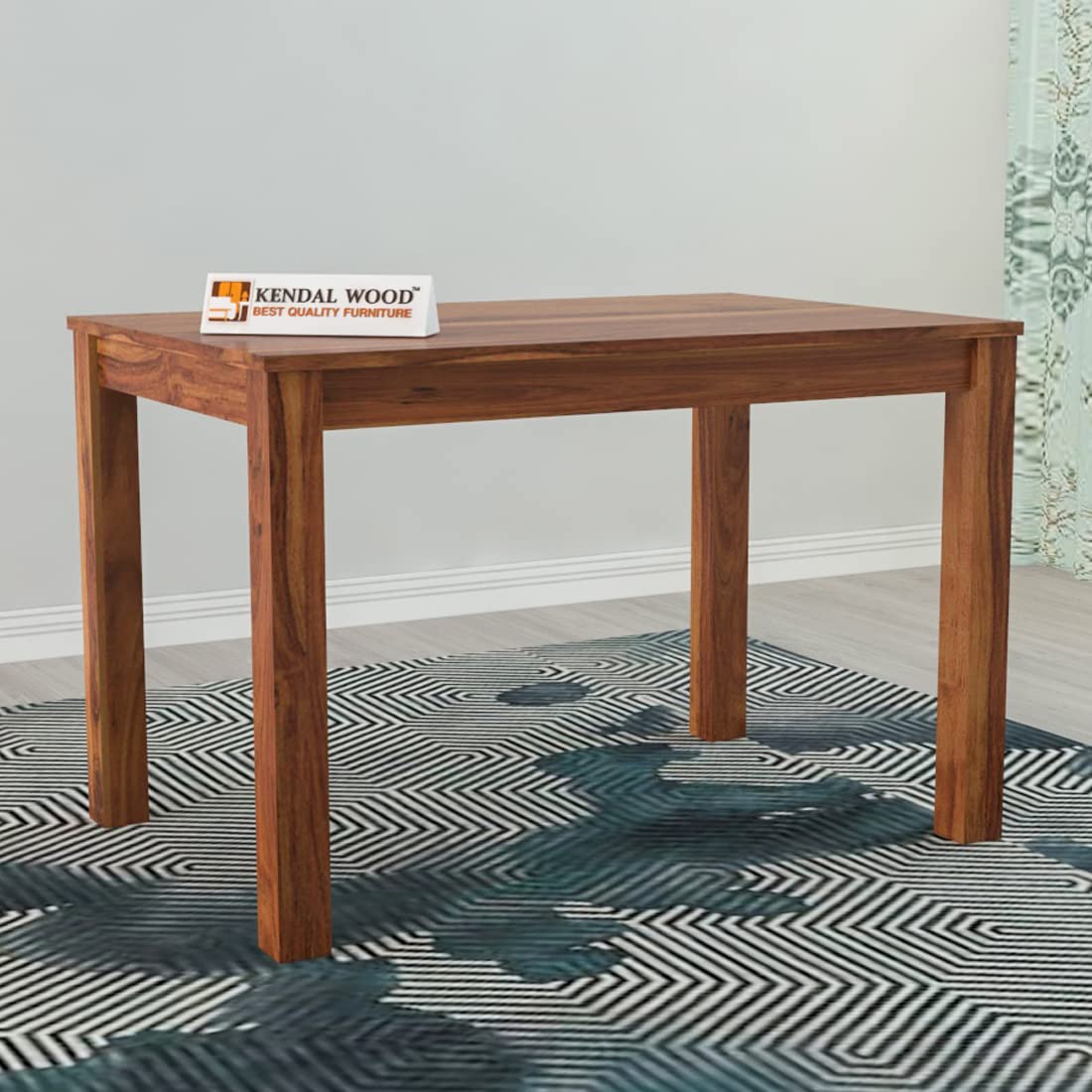 KENDALWOOD™ Furniture Sheesham Wood Dining Table (45x30 inch) | Multi-Purpose uses Home and Office Desk | Wooden 4 Seater Dining Table (Honey Finish)-image-41