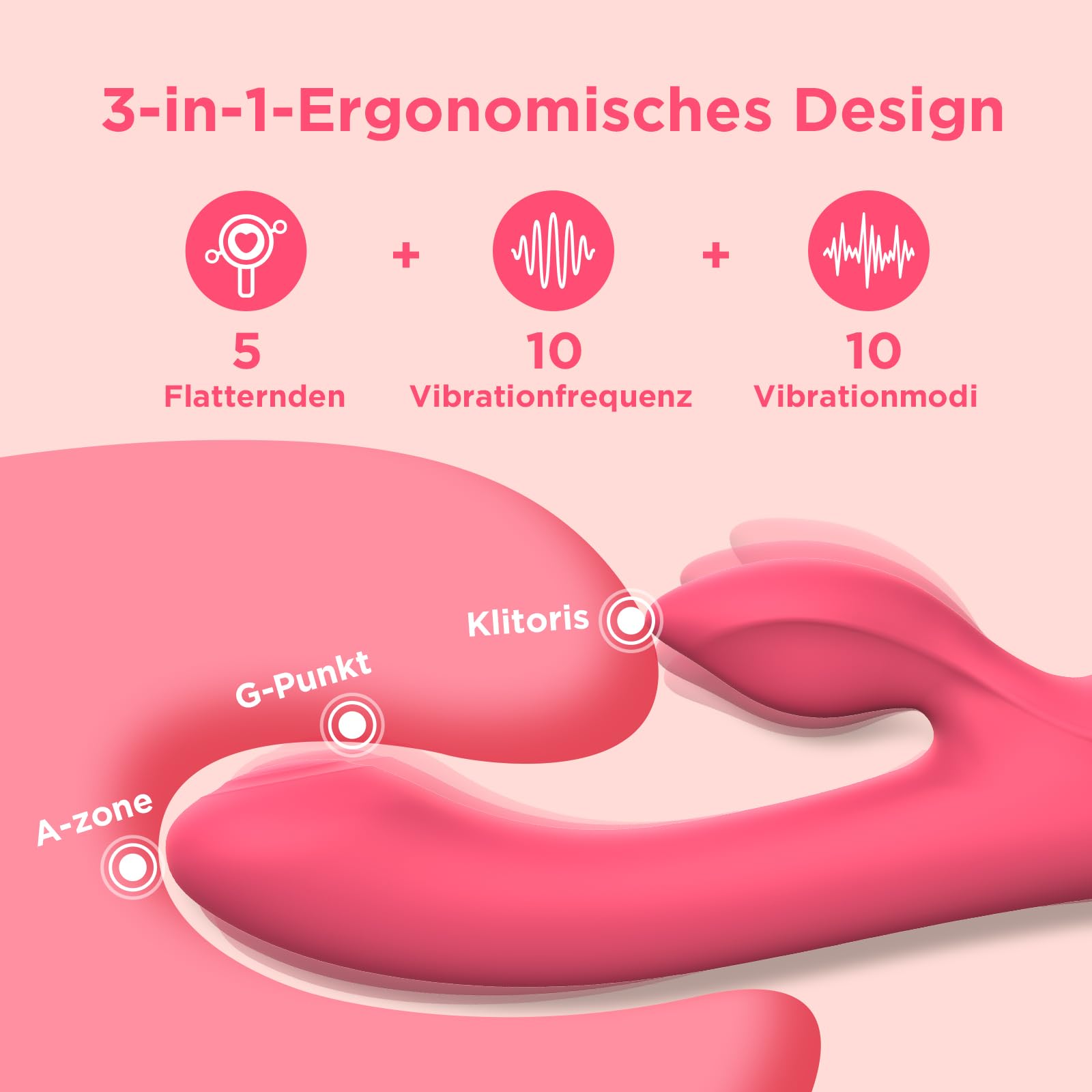 flatternder klitoris vibrator mit kussmund & vibration G-Punkt Vibrator Sexspielzeug main image 0