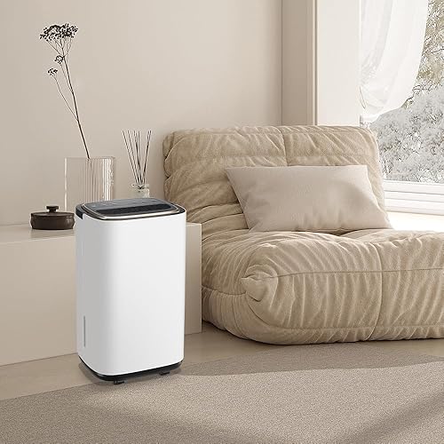 Miniatura 7 de WANAI Deshumidificador de 30 pintas para sótanos con manguera de drenaje, deshumidificadores de 2500 pies cuadrados de drenaje automático o drenaje