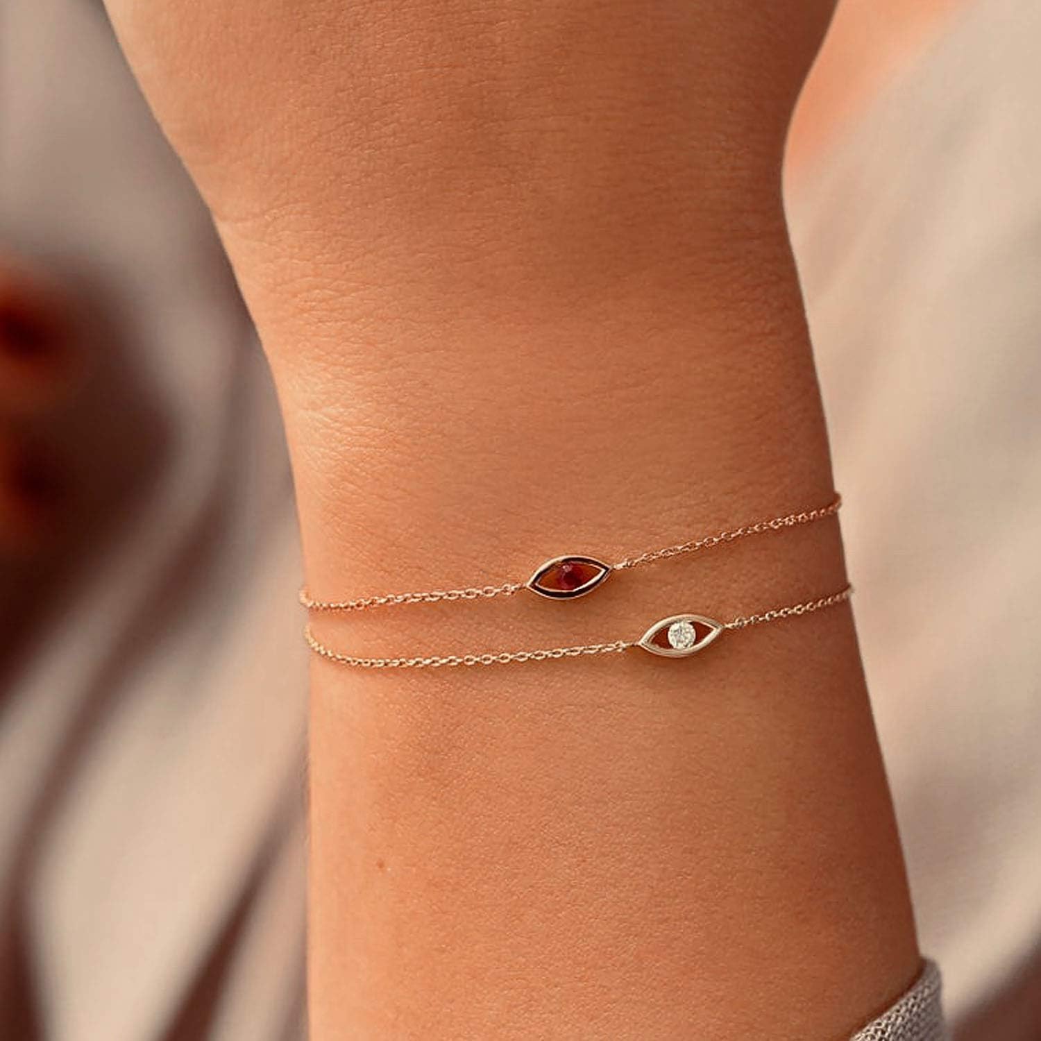 MEVECCO Bracelet for Women 14K Gold Plated Dainty Chain Simple Jewelry Cute Handmade Minimalist for Her - Image 7