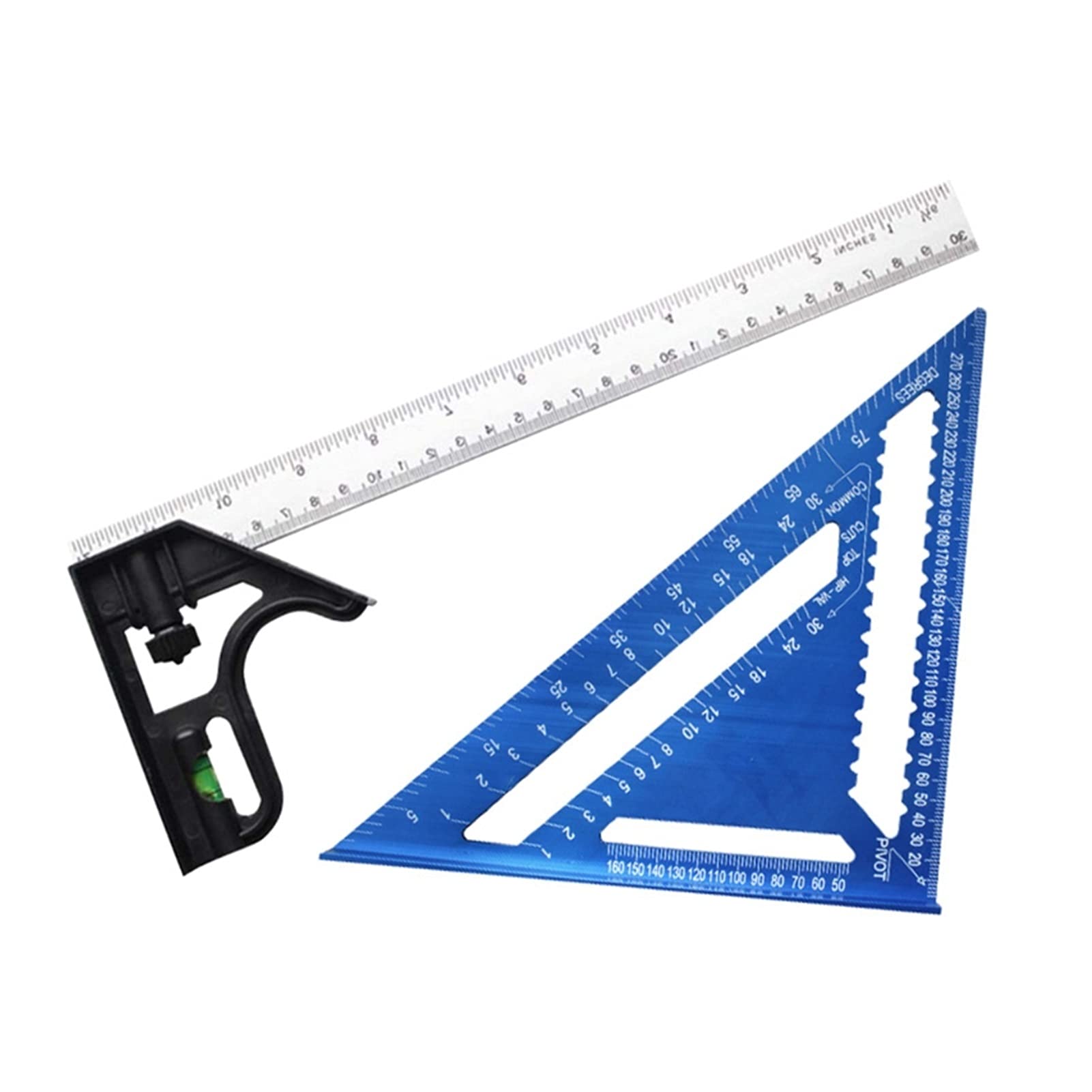 Amazon Com Hezb 1 Juego De Regla Angular Triangular Metrica De 12 Pulgadas Regla Triangular De Medicion De Aleacion De Aluminio Transportador Cuadrado De Velocidad De Carpinteria Color B B Herramientas