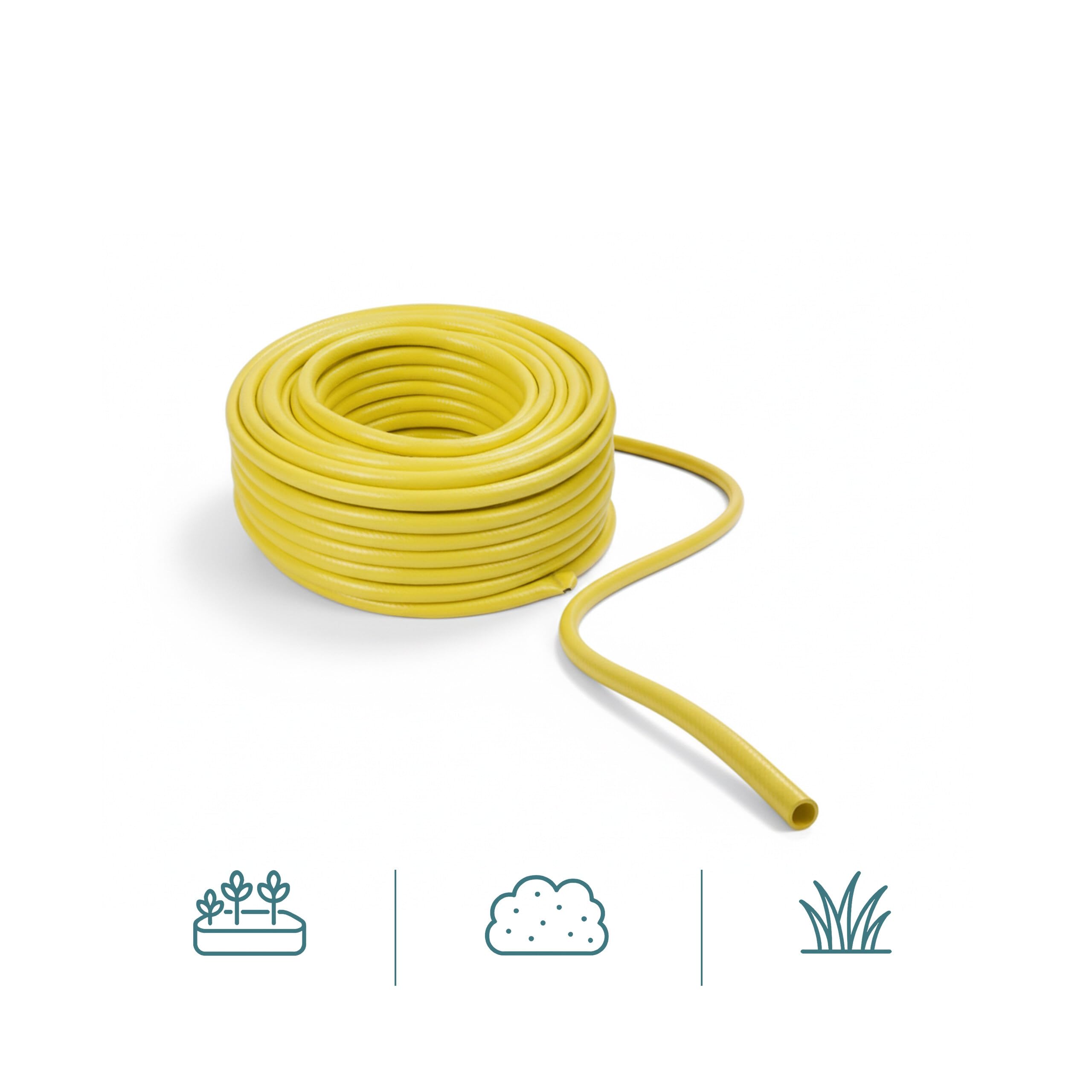 Relaxdays Tubo da Giardino, 50 m, Universale 1/2", Resistente a UV e intemperie, Rinforzato in PP
