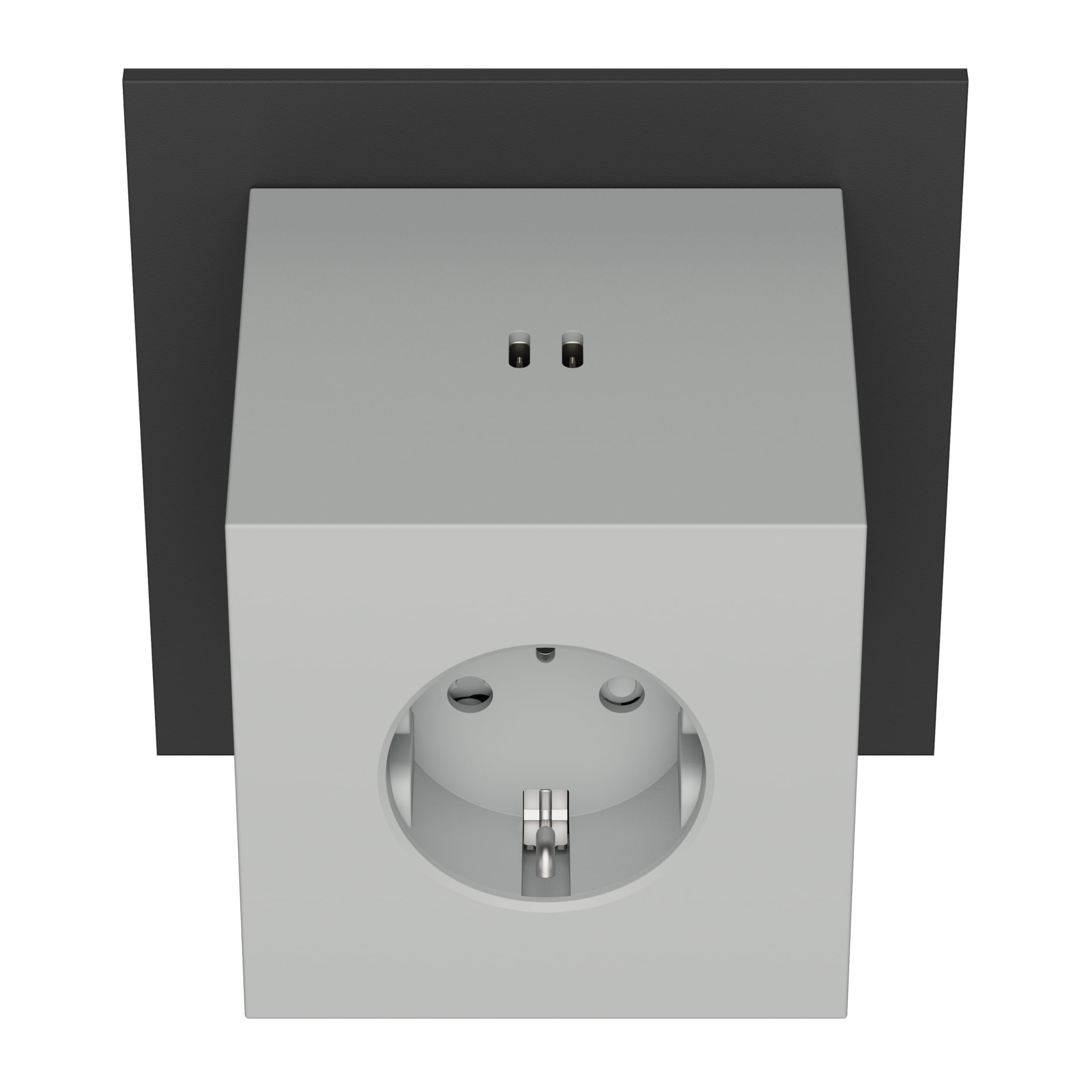 Multipresa Cubo Schuko AVOLT Square 2 con USB-C (30W) – Presa Multipla di Design con 3 Prese e 2 Porte USB-C – Ciabatta Elettrica Compatta da Parete per Scrivania, Ufficio e Casa