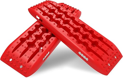 Bases de recuperación de tracción con bolsa (juego de 2), para arena, lodo y nieve, escalera todoterreno para llantas de 4WD