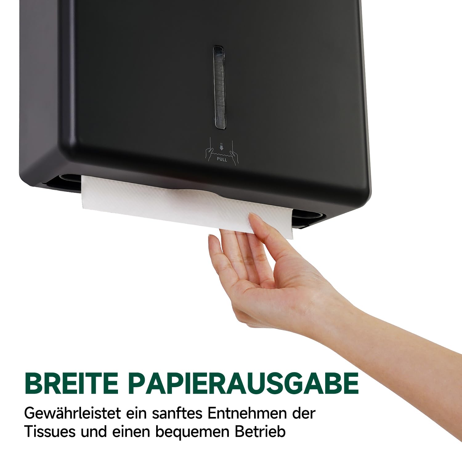 anydry Papierhandtuchspender Wand, H3/V/ZZ Falz, Max 25,2 x 11,5 cm
