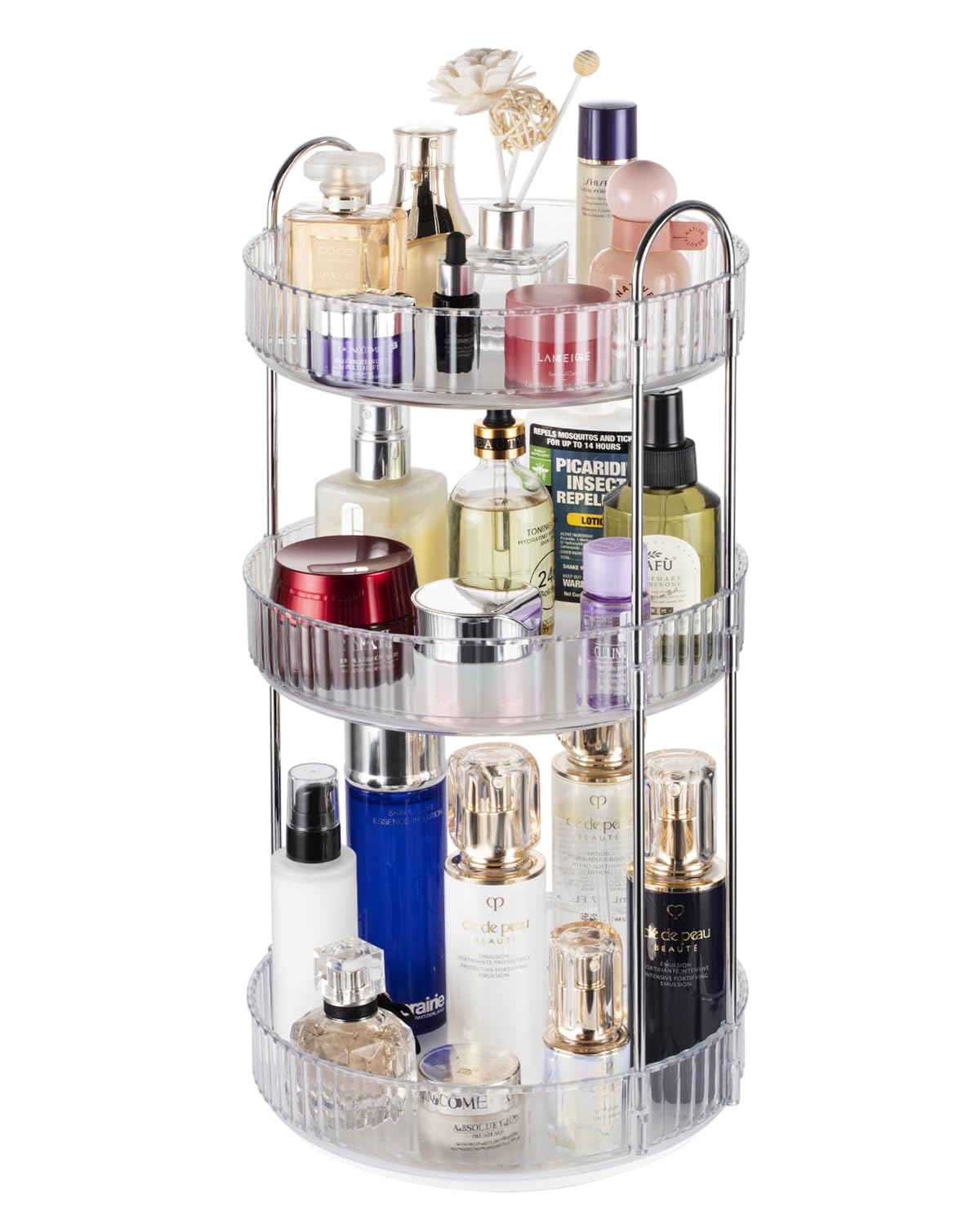 360 ° rotary makeup organizer, bathroom counter organizer,skincare care organizer,make up organizers and rotary storage.