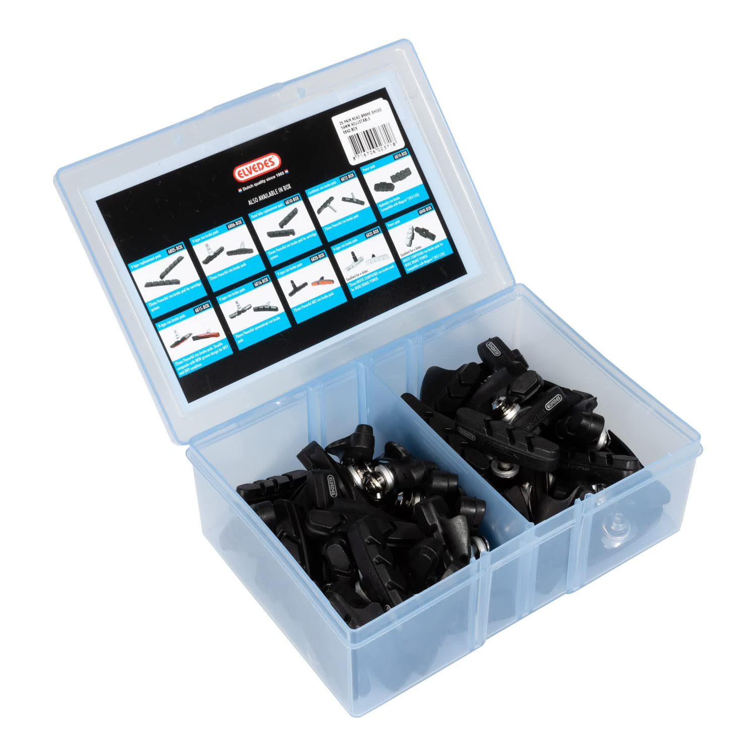Elvedes felgenbremsbeläge universal 55 mm Gummi schwarz 25 Stück