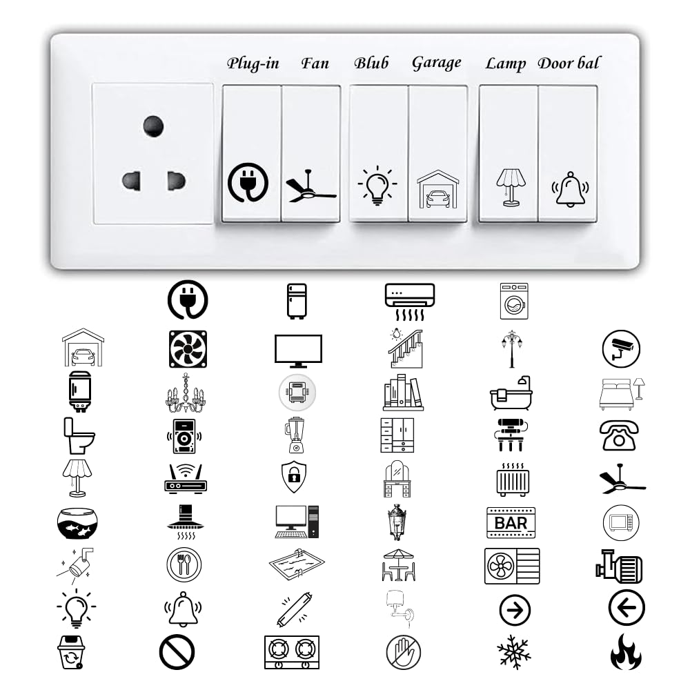 Awareness Cart Vinyl Transparent Black & White Switch ID Sticker, 4 ...