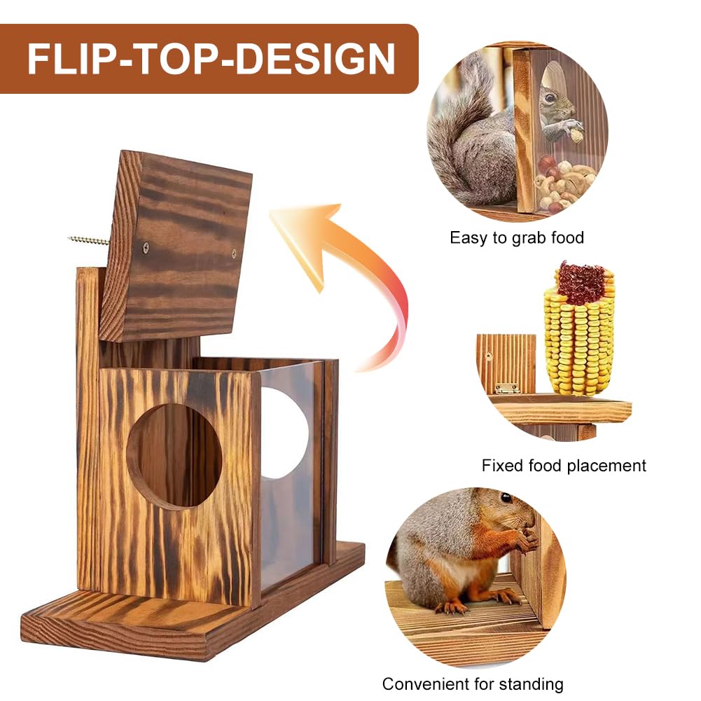 Mangiatoia Per Scoiattoli, Casetta Mangiatoia Per Scoiattoli, Stazione Di Alimentazione, Casetta In Legno Da Appendere, Adatto Per Essere Collocato In Giardini Esterni, Cortili, Corridoi E Balconi