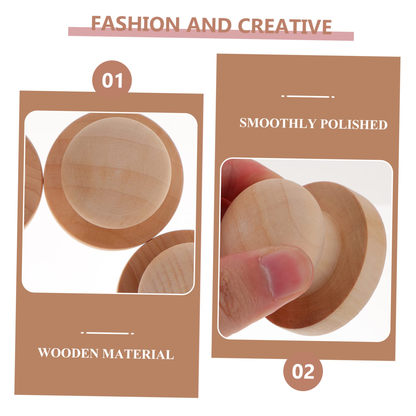 HOMSFOU 2 Sätze Holzstempelgriff Handgefertigte Stempelhalter Für Scrapbooking Und Einladungen Runde Holzgriffe Natürlichem Material Passend Für DIY Projekte Langlebig Und 6 Stück * 2