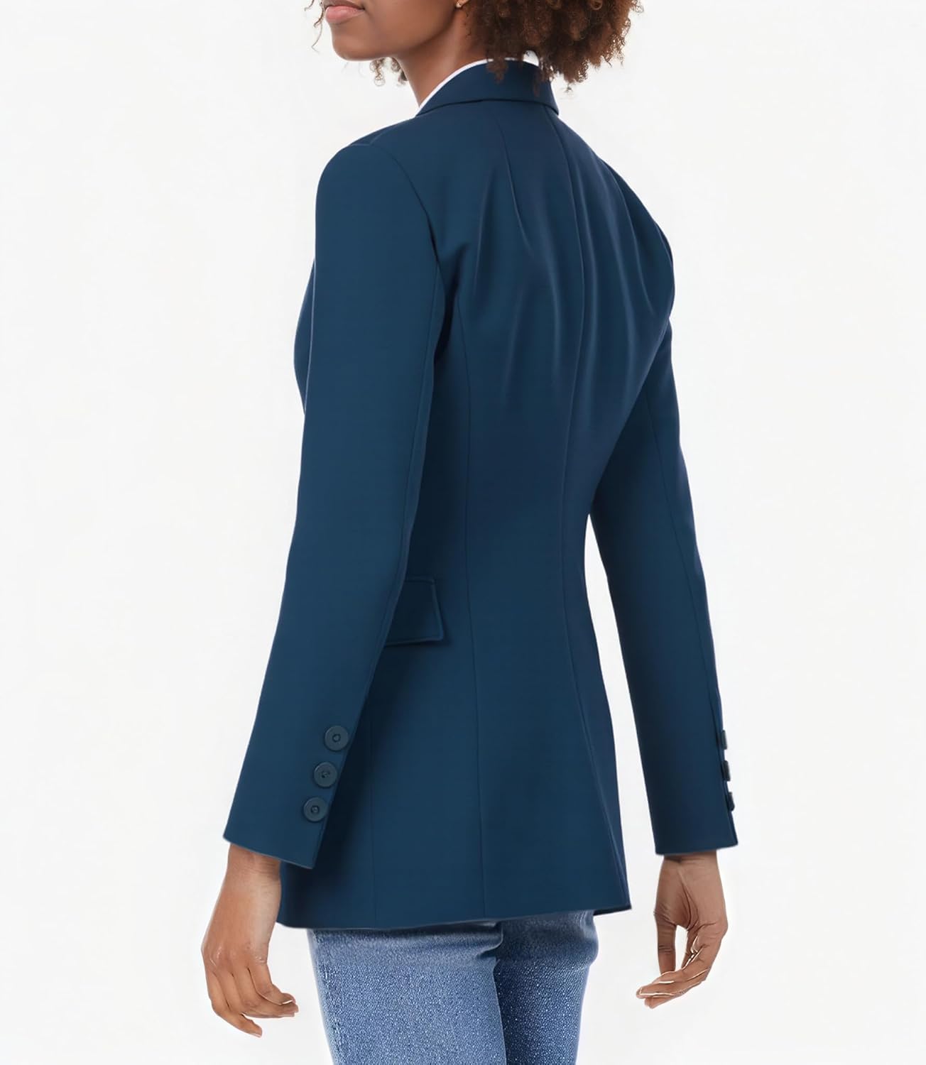 Beninos Womens Long Sleeve Blazers Business Casual Solid Lightweight Suit Jacket Office Blazer - Image 3