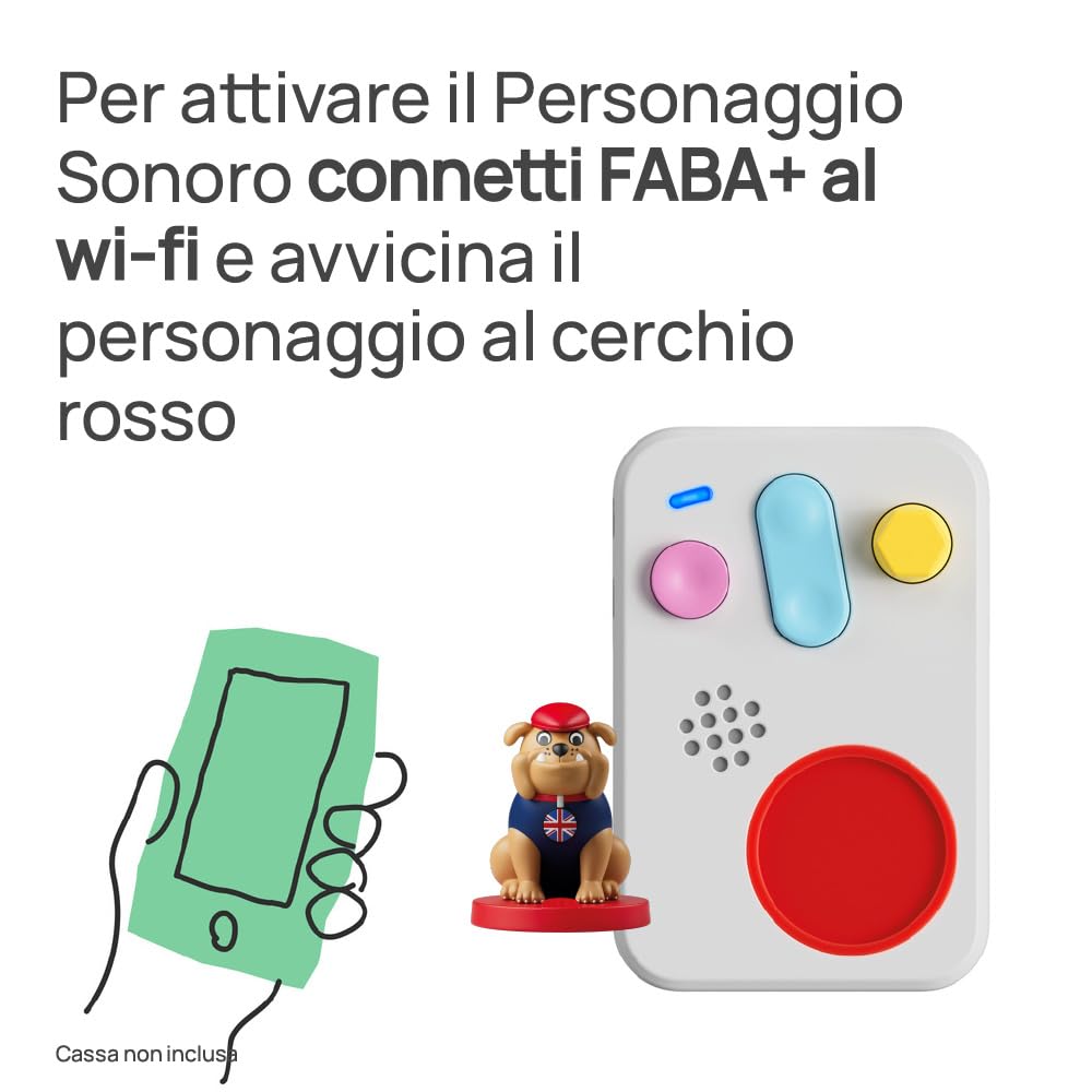 FABA Personaggio Sonoro – Happy English – Musiche e canzoni in inglese per bambini e bambine 0+ anni - Ascoltabile con i Raccontastorie FABA, gioco educativo versione italiana