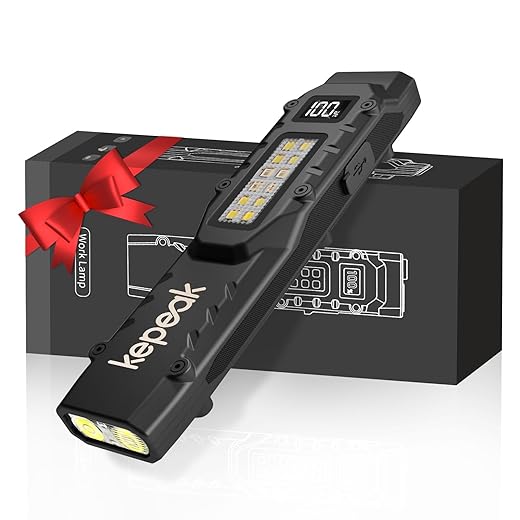 KEPEAK Rechargeable LED Flashlight High Lumens, Super Bright 10000 Lumens Tactical Handheld Flash Light, Water-Resistant, Zoomable, 5 Light Modes for Emergency, Camping