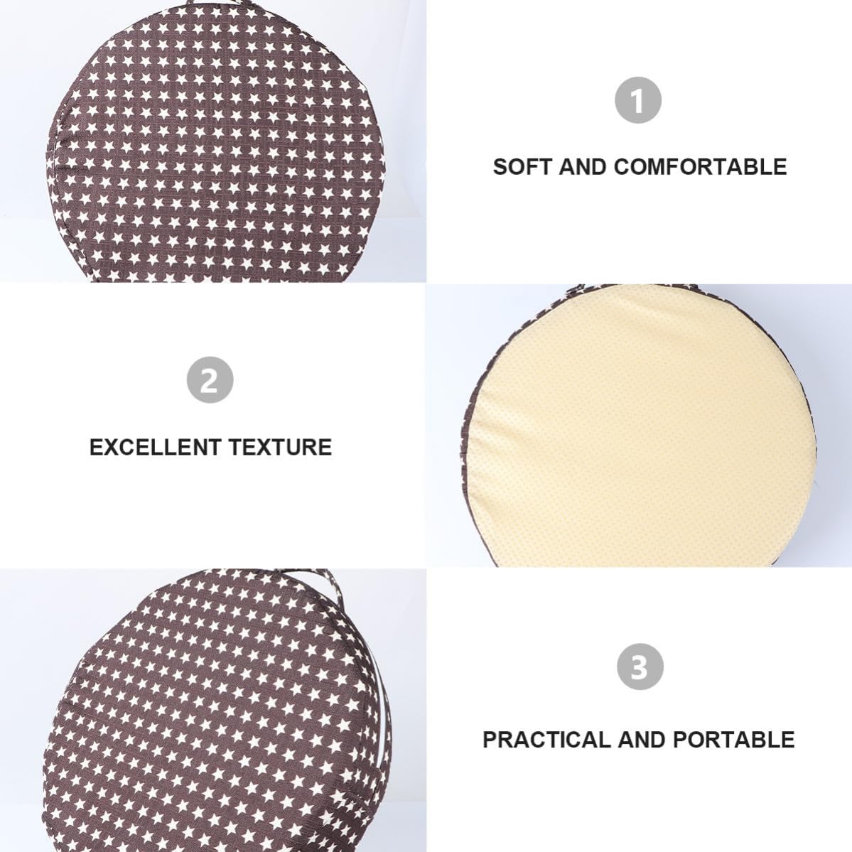 Synthetic Leather Sponge Dining Chair Cushion, Coffee