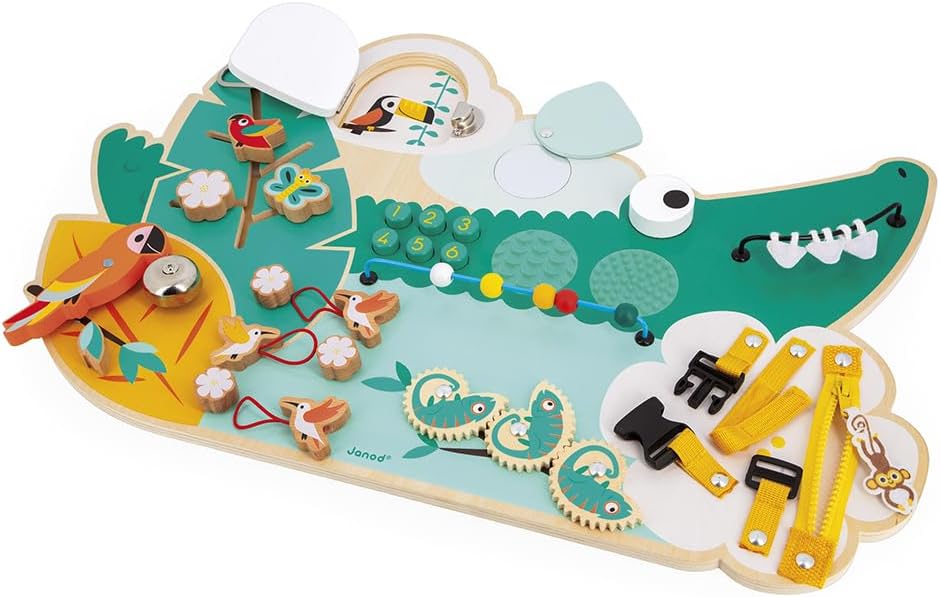 Janod Tropik Crocodile Multi-Activity Busy Board