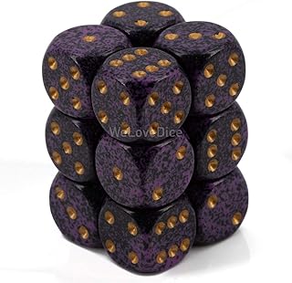 DND Dice Set - Chessex D&D Dice - 16mm Speckled Sea Plastic Polyhedral Dice Set-Dungeons and Dragons Dice Includes 12 Dice â€“ D6, Various (CHX25716)