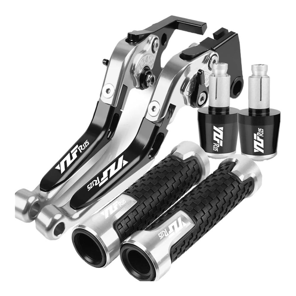 Leviers de moto argentés pour piloter votre Yamaha YZF R125 au quotidien