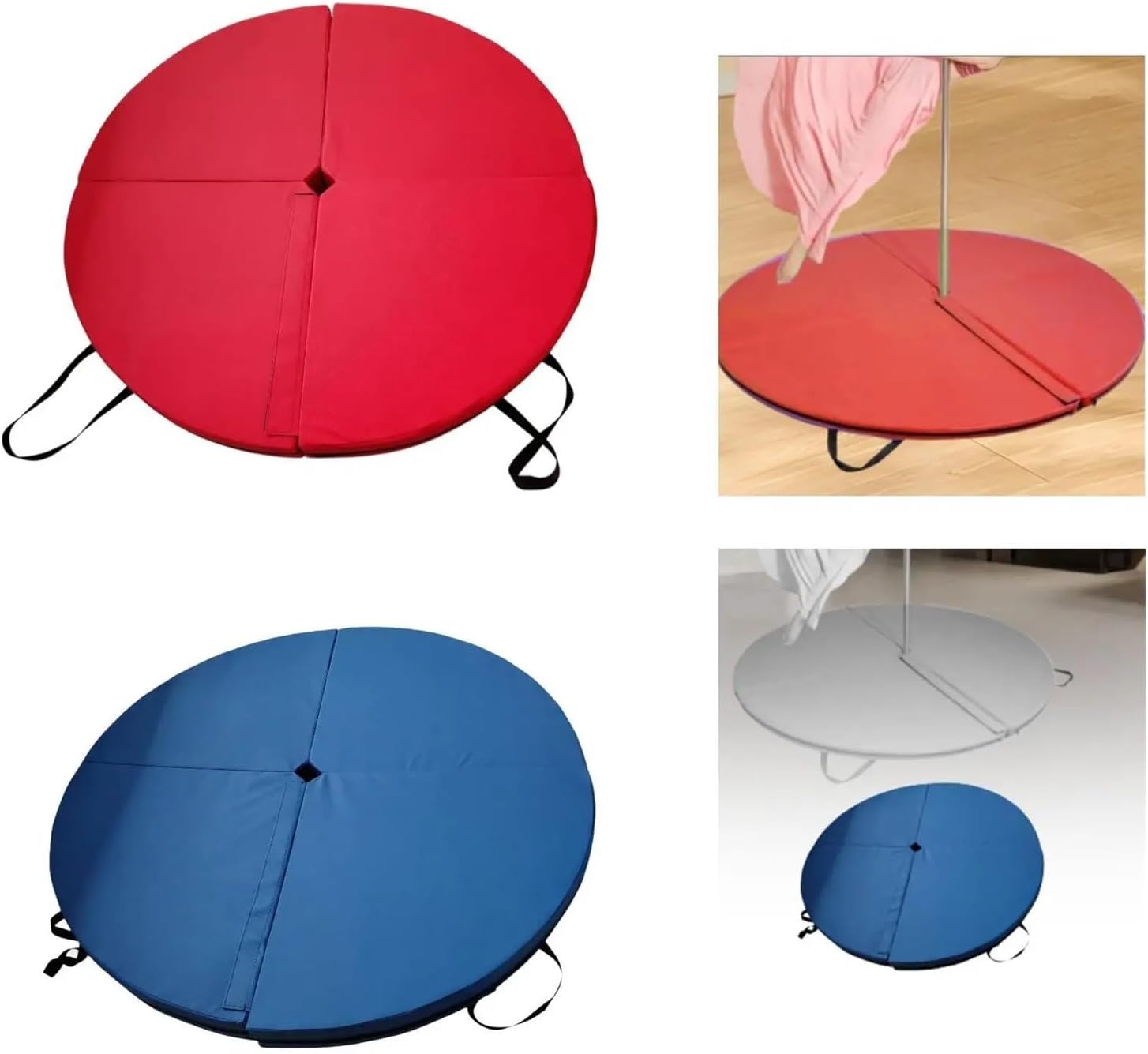 Pole Dance Mat Crash Mat Portable Lightweight Women Sports Training Floor Protection Workout Mat for Pilates(Red)