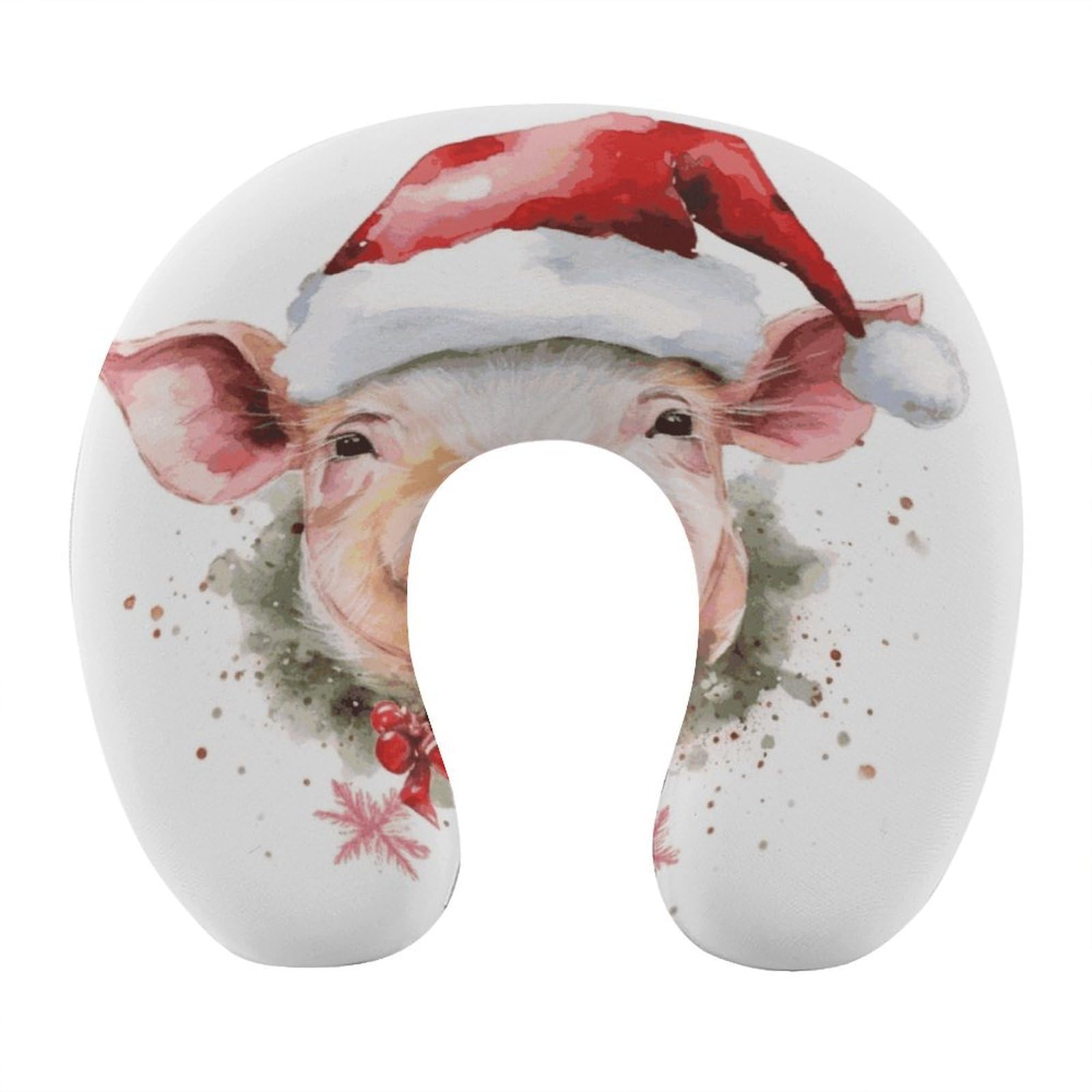 Adfgyerh Style Smiling (2) U-Shaped Pillow，Memory Foam Pillow Core，Cushion ，Provide Neck Support ，Travel Pillow，Suitable For Airplanes, Cars, Homes, And Offices.