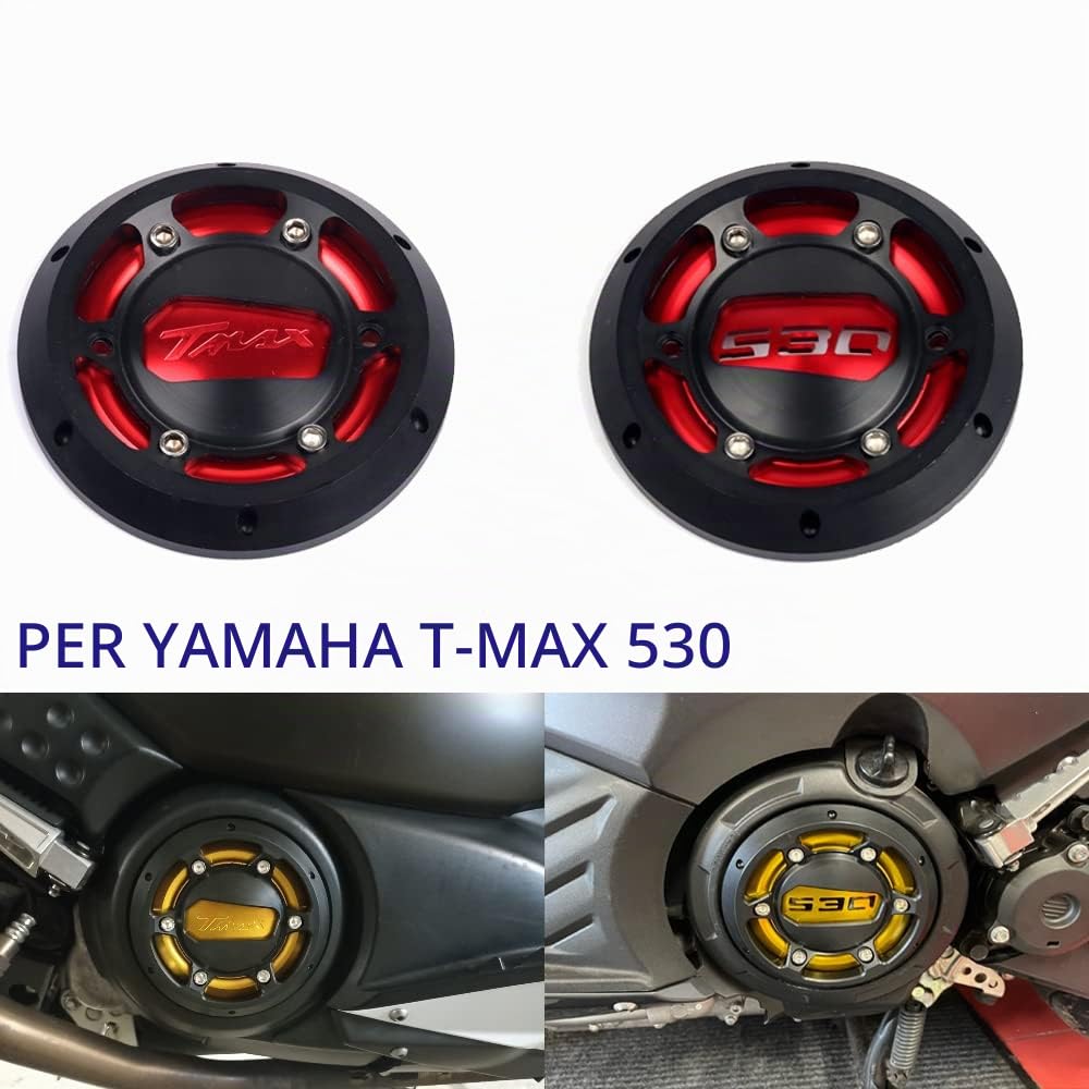 Accessori moto Protezione coperchio statore motore Protezione Compatibile con TMAX 530 TMAX500(Oro 530)