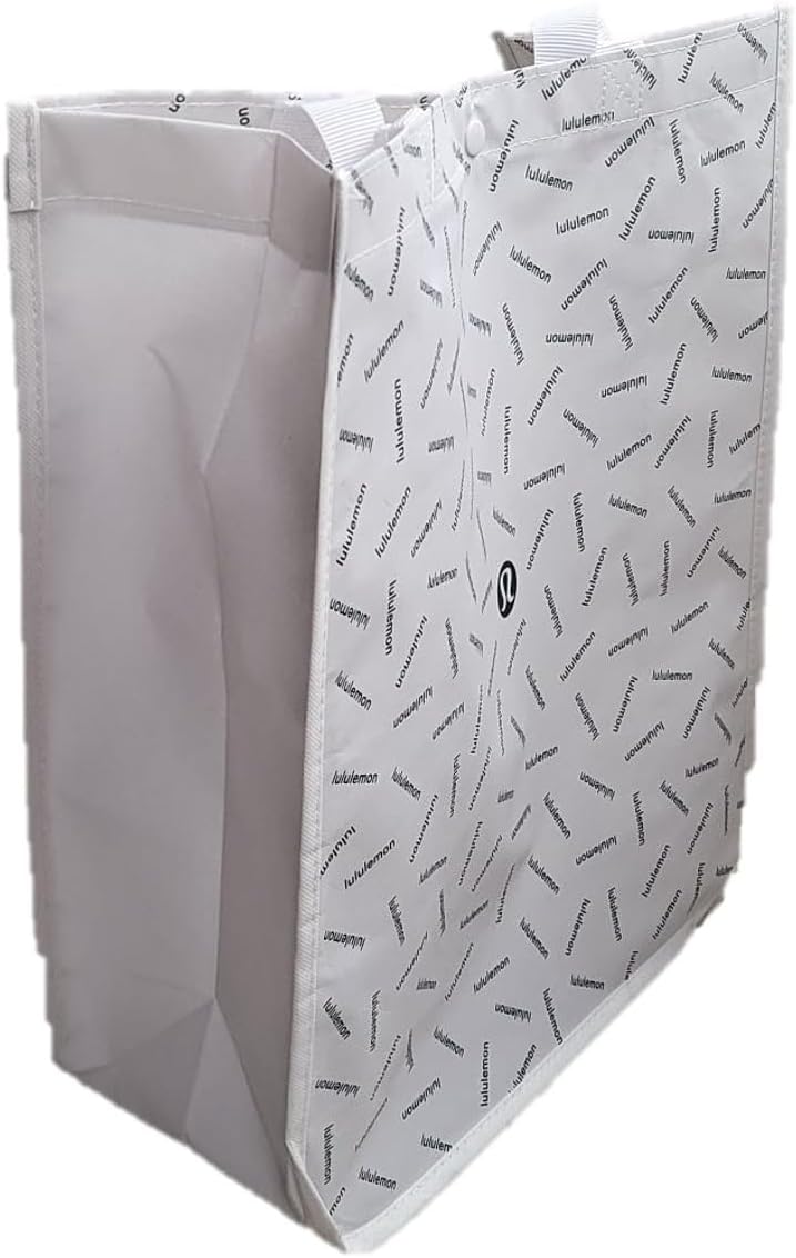 lululemon tote Bag Small (White w/Green Logo)