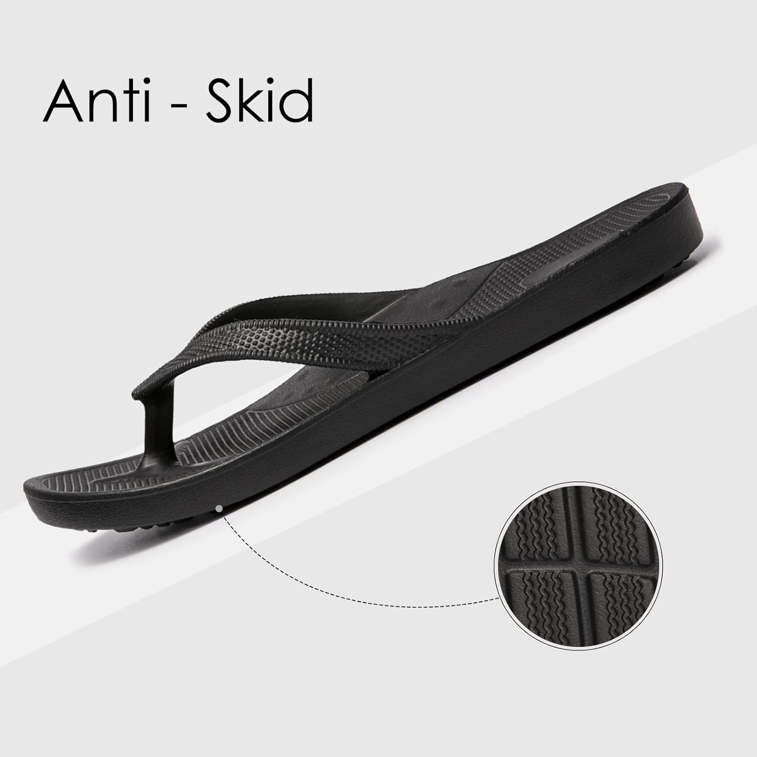 Huayuanwell Women's Flip Flops Thong Sandals Shower Slippers Beach Pool Bathroom Slides Sandals - Image 4