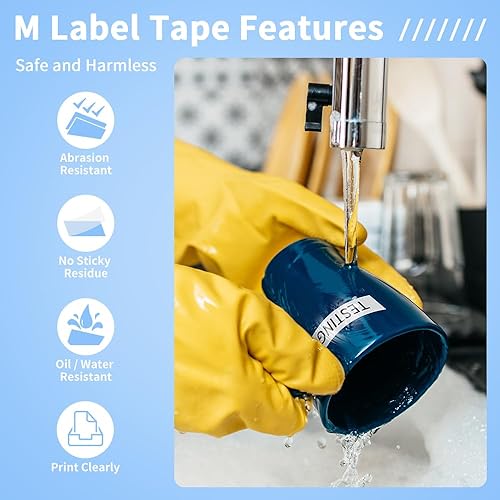 Miniatura 5 de Fimax - Cinta de etiquetas de repuesto compatible para Brother P-Touch M Tape M231 MK231 MK-231, 0.47 pulgadas, para usar con Brother P-Touch