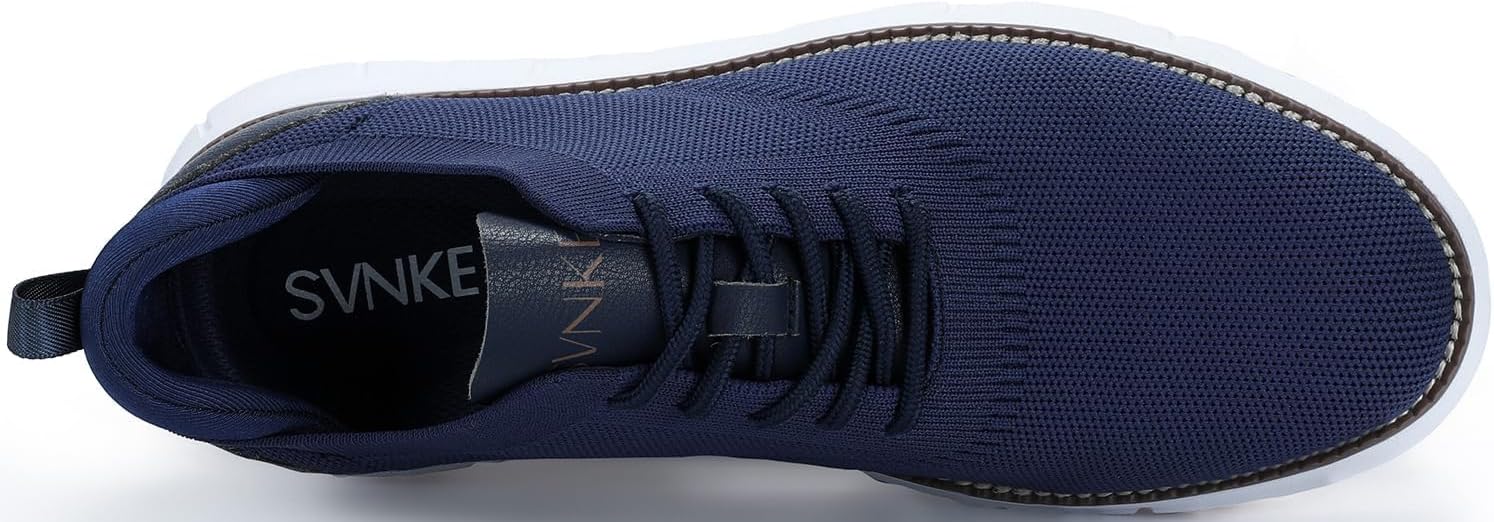 Men's Mesh Dress Shoes Casual Business Lace Up Oxford Sneakers Lightweight Breathable Walking Shoes Comfortable Thick Sole Tennis Footwear - Image 4