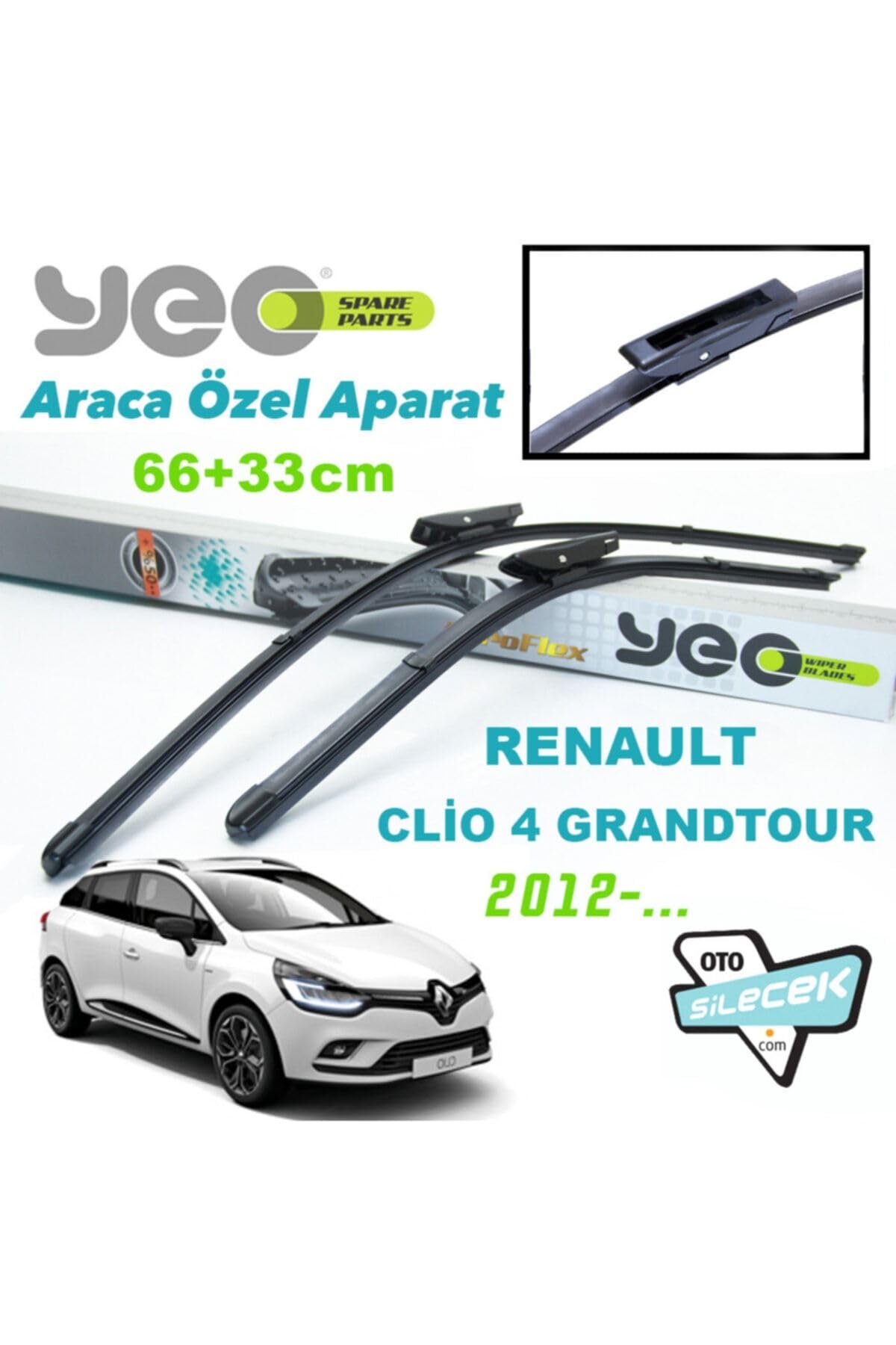 Yeo Renault Clio 4 Grandtour ile Uyumlu Silecek Takımı 2012-...