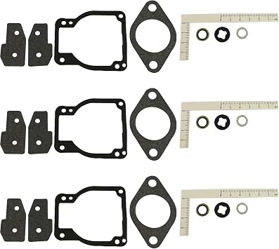 1395-811223-1 18-7211-1 Carburetor Rebuild Kit Replacement for 30 40 45 50 55 60 65 70 75 80 90 Hp Mercury Mariner Outboard Engines 3 Pack