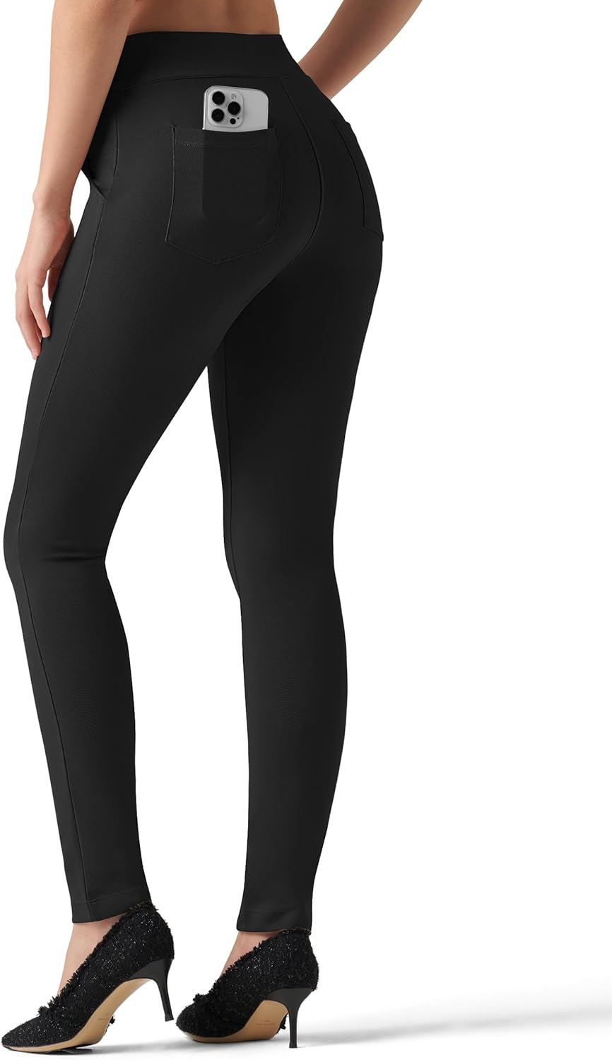 Willit Women's Yoga Dress Pants Skinny Work Slacks Leggings High Waisted Stretch Office Business Casual Pants 27"/28" - Image 3