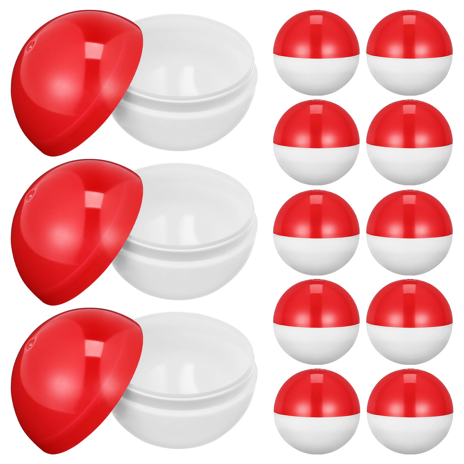 jojofuny 50 Pcs Lotteria Palle per Aprire Colorato Bingo Sfere di Ricambio 75mm Sfere di Plastica Divisibile Vuote Rotondo Palline Lotteria Palle da pong Gioco d'azzardo