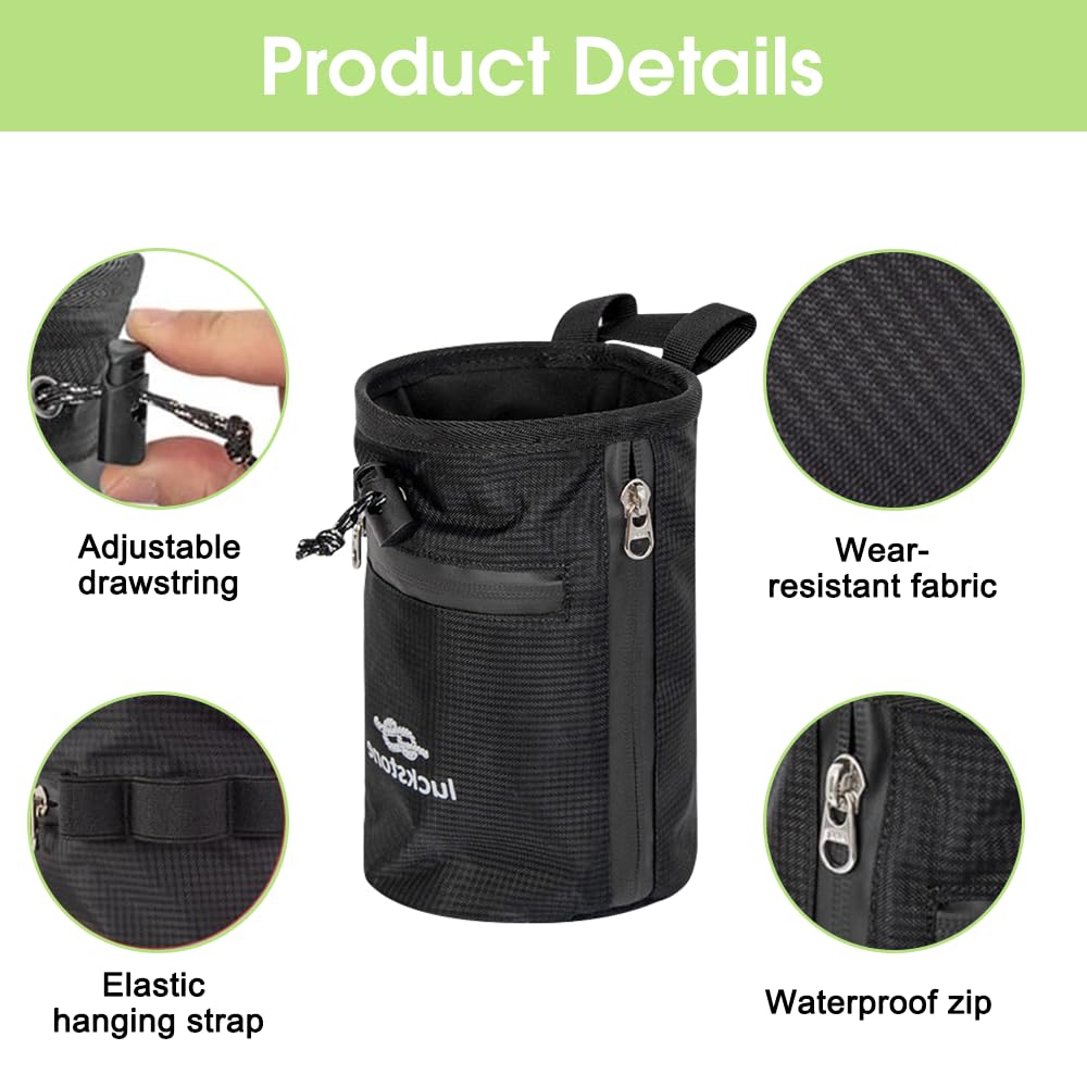 Bolsa de magnesio para escalada con cepillo y cinturón ajustable
