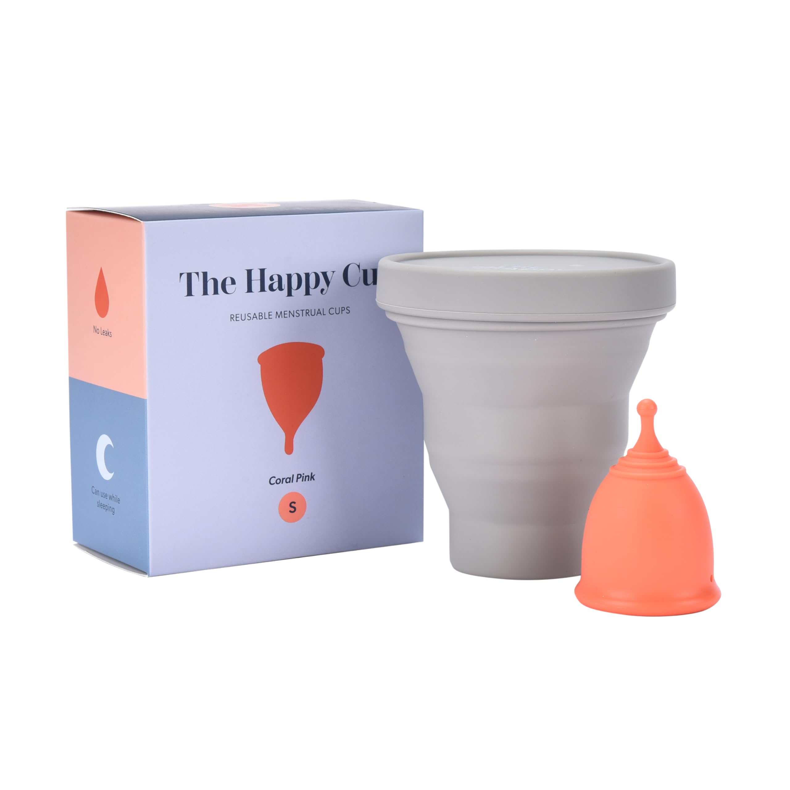 HAWWWYMenstrual Cups - Comfortable Silicone Cup - Leak-Free & Odor-Free Periods - Ideal for Bladder Sensitivity & Cramping Discomfort - Suitable for Teens with Sensitive Skin (Pink)