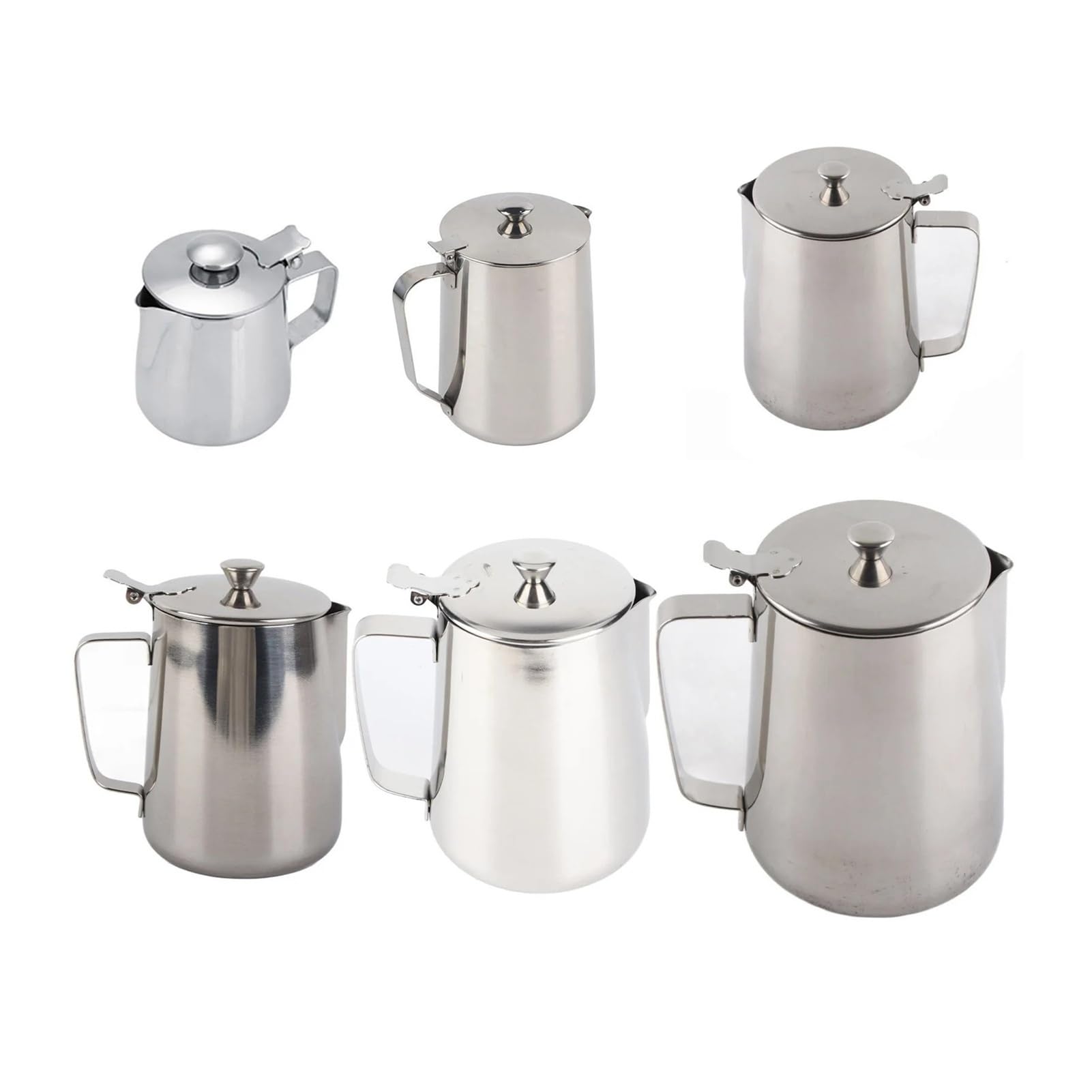 Jarra for espumar leche, taza de café acero inoxidable, jarra con tapa for Latte(350ml)