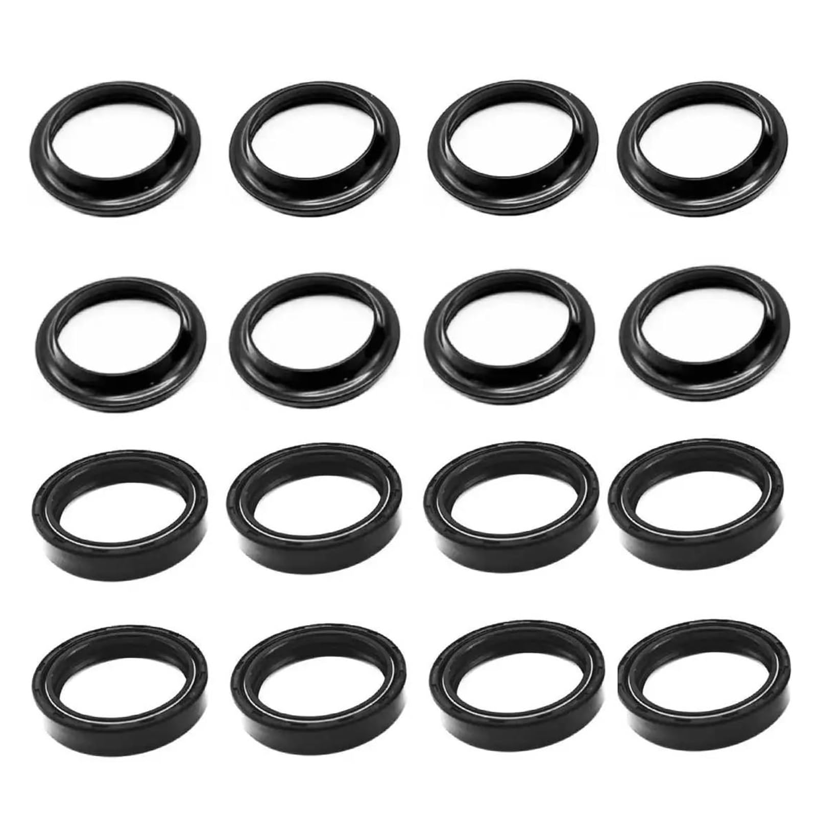 Para Suzuki GSF 400 600 650N 650S Para Bandit AN650 Para Burgman SV650 GSX600F Retén Aceite Y Antipolvo Horquilla Delantera(4 Set)